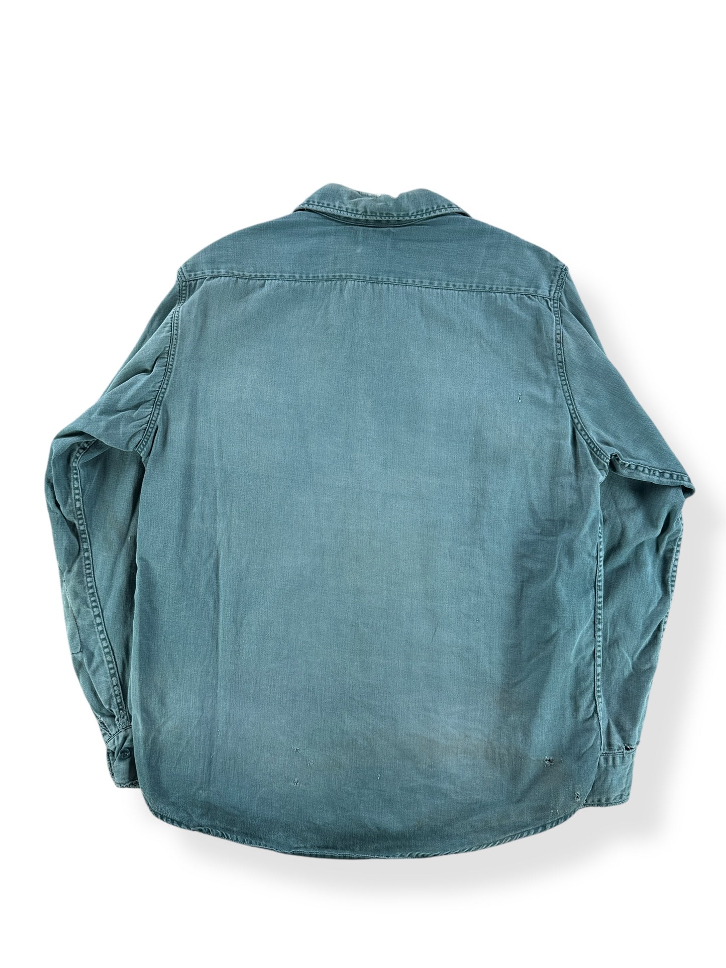Back of Vintage 50s Farm Repaired Big Mac Work Shirt SZ L