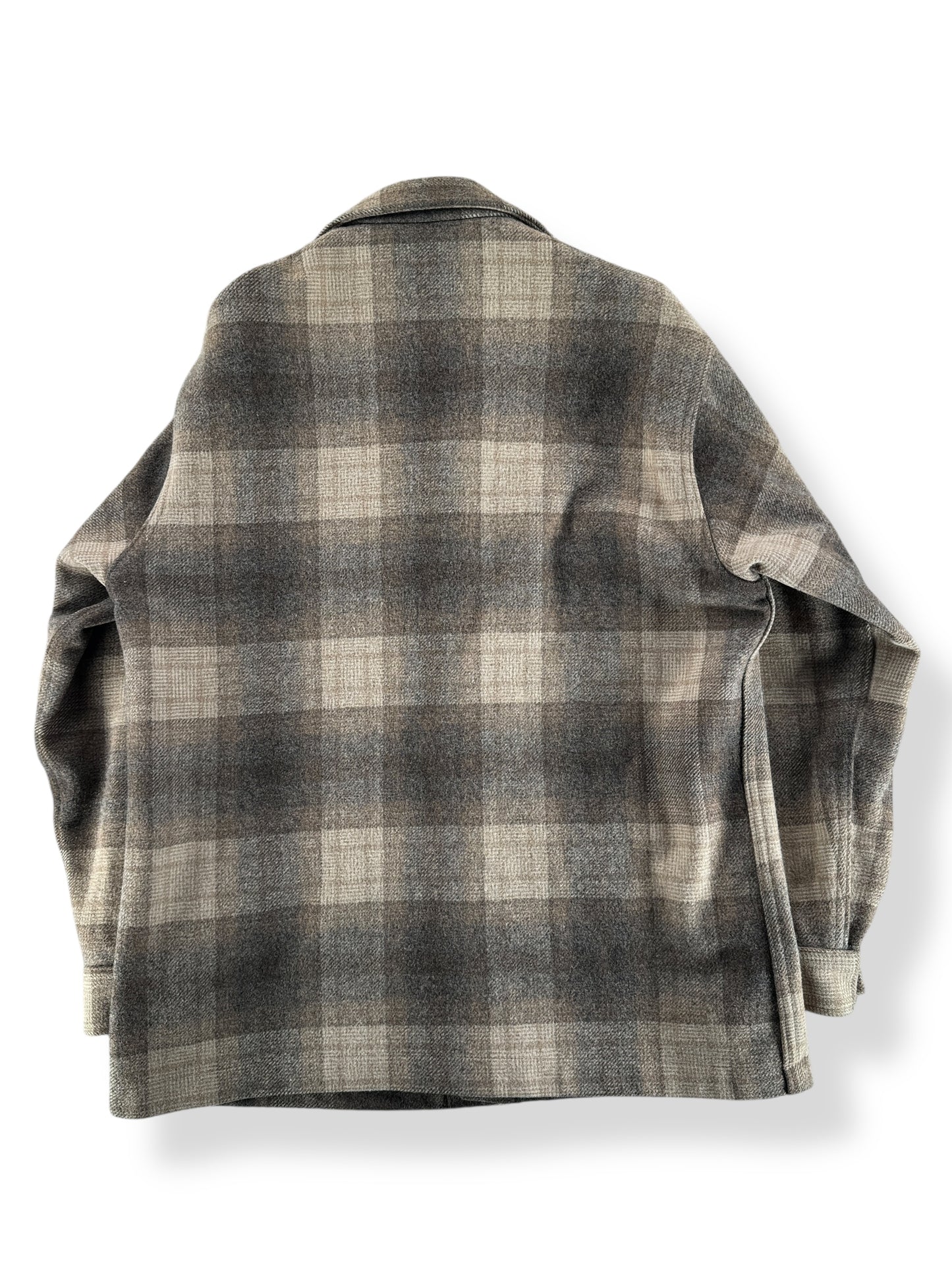 Back of Vintage Pendleton Tan and Brown Jacket SZ L
