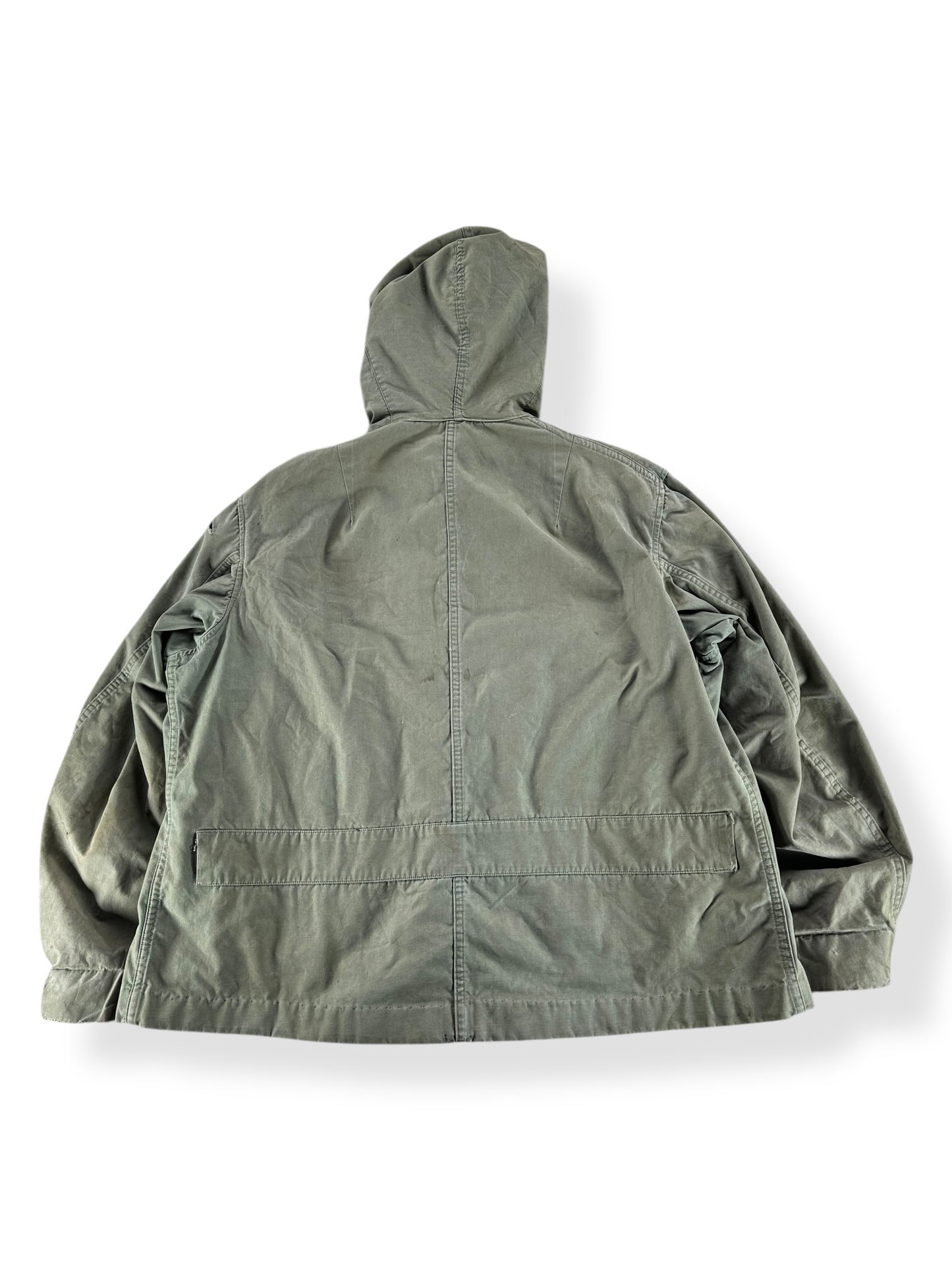 Back of Vintage Cropped Military Smock SZ XL AS IS