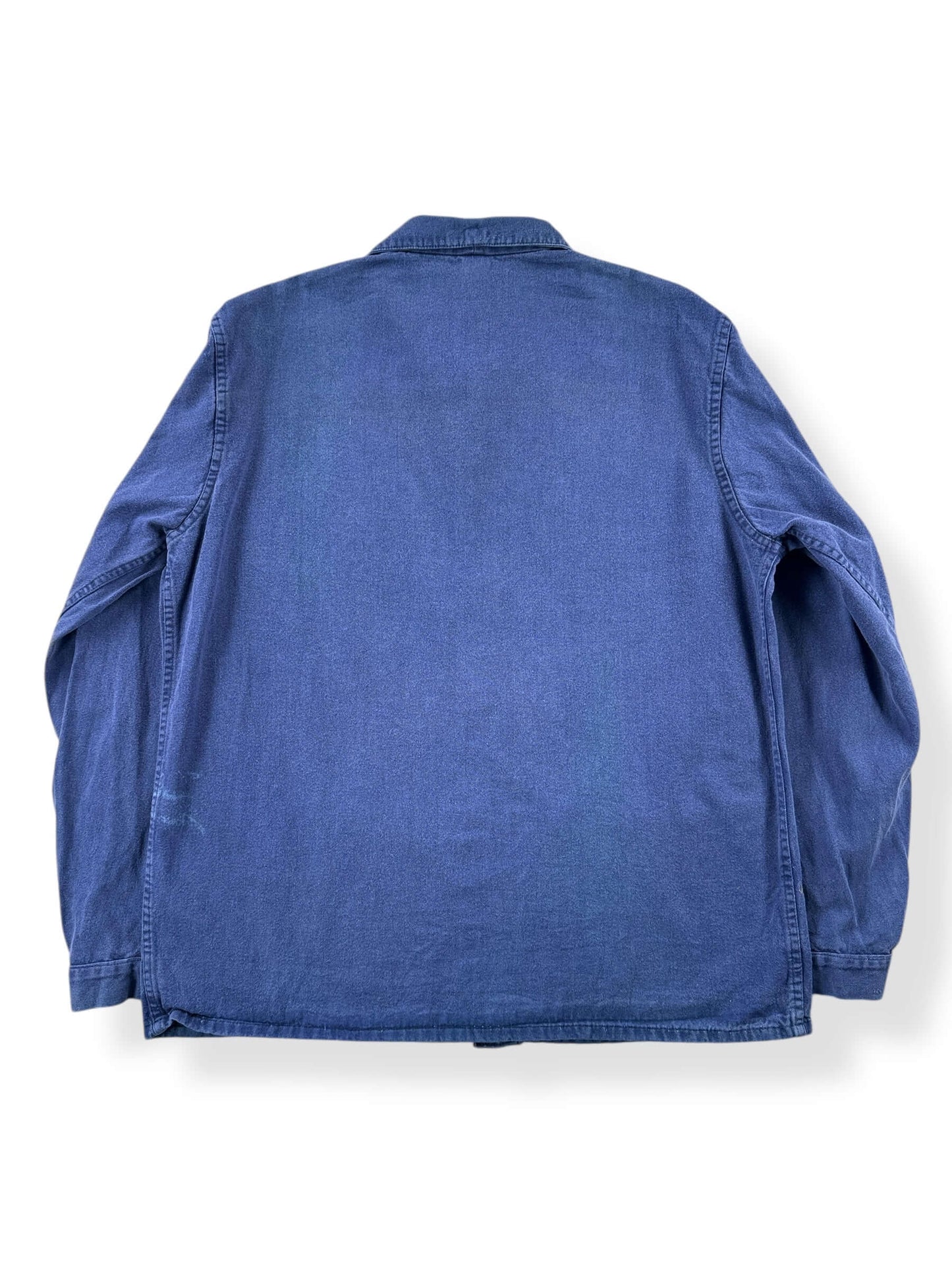 Back of Vintage Paint Splattered French Chore SZ L