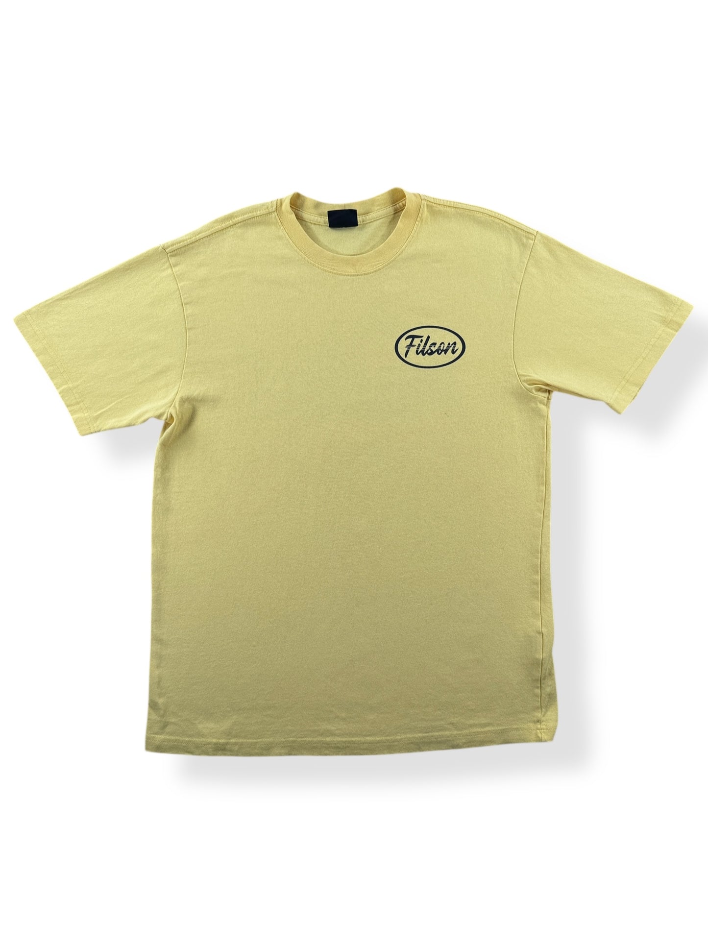 Front of Yellow Filson Frontier Graphic Tee SZ M