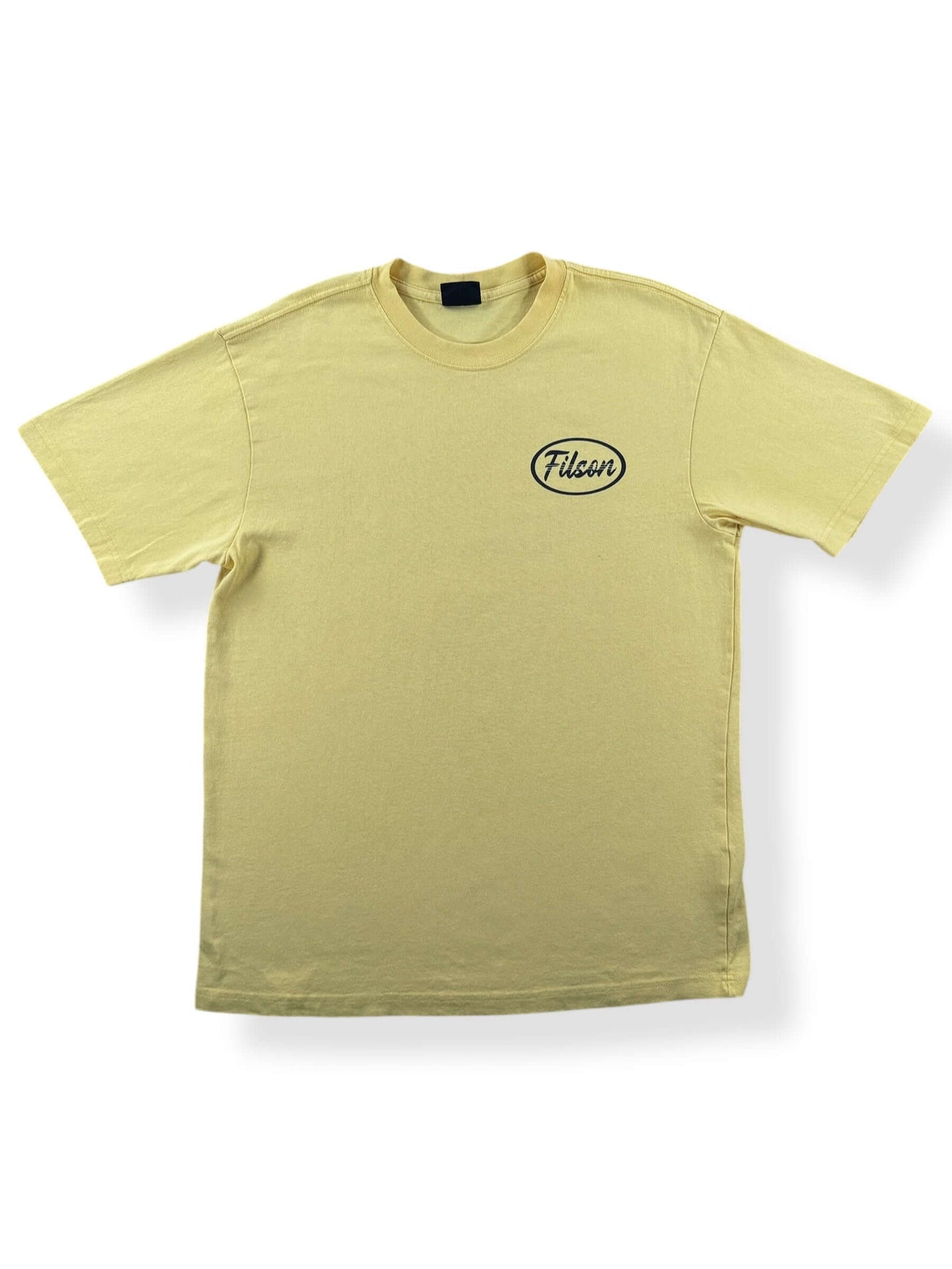 Front of Yellow Filson Frontier Graphic Tee SZ M