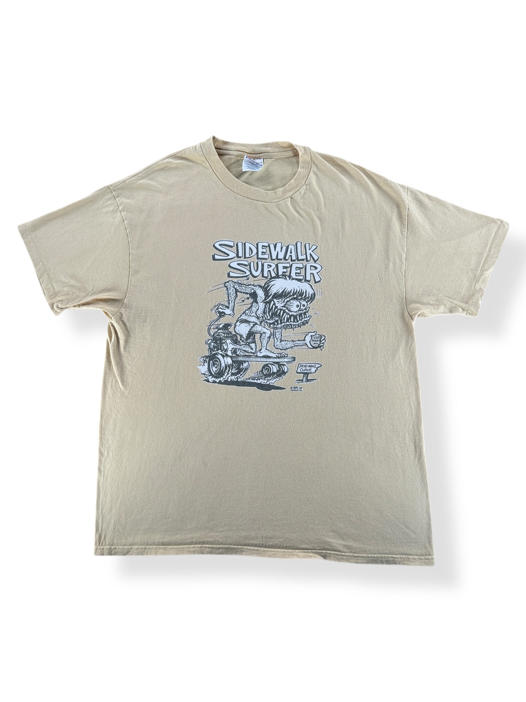 Front of Vintage Ed "Big Daddy" Roth Sidewalk Surfer Tee SZ XL