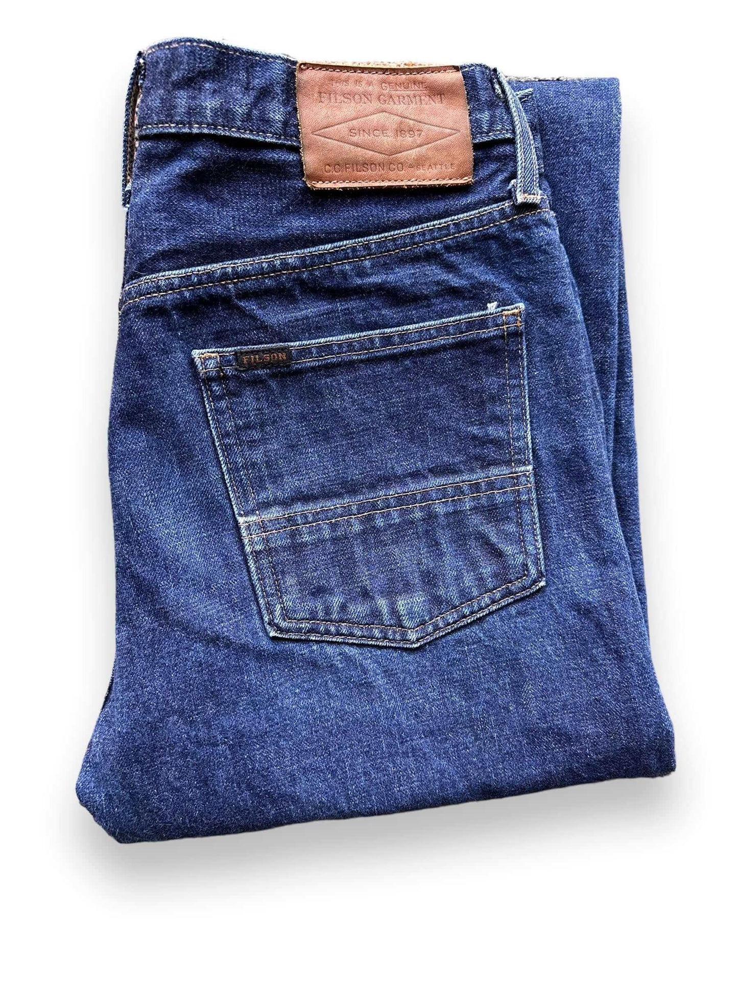 Folded View of Filson Selvedge Dungarees W31 | Filson Jeans | Filson Denim Workwear Seattle