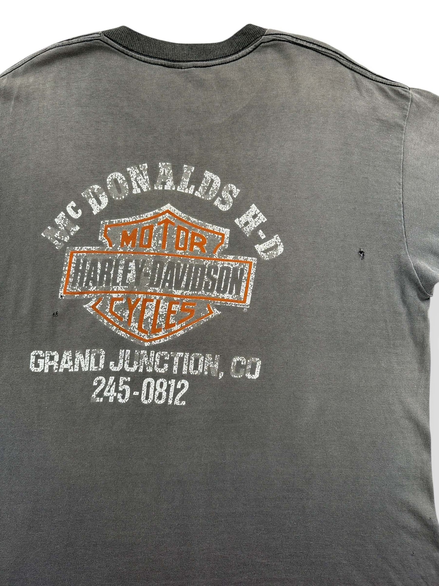 Wear on Vintage 80s Era Grand Junction Harley-Davidson Eagle Tee SZ XL