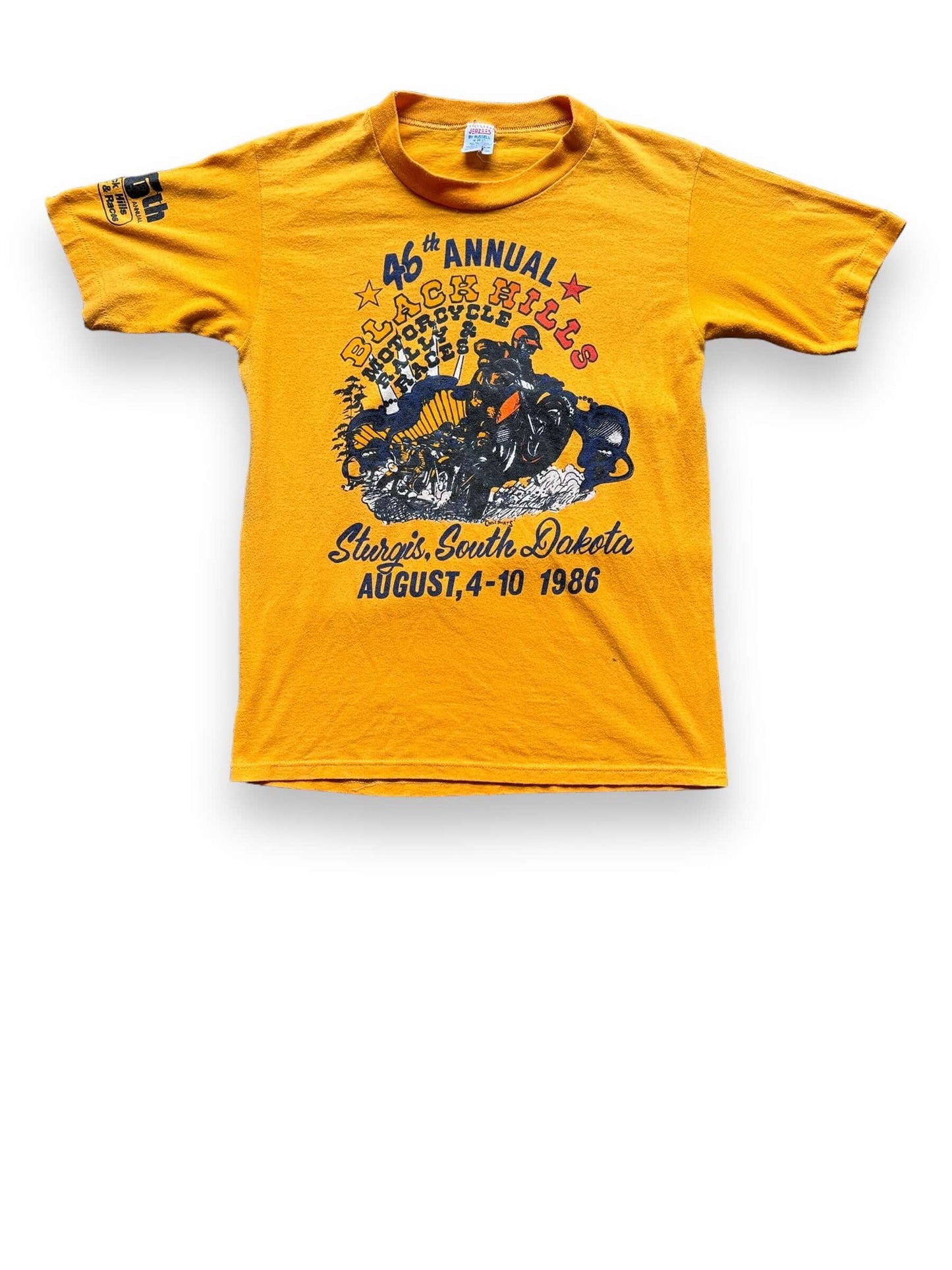 Front View of Vintage 1986 Sturgis Biker Tee SZ M