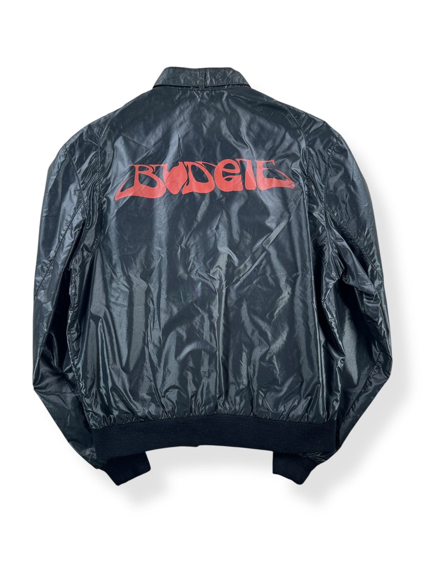Back of Vintage Budgie Band Jacket SZ M