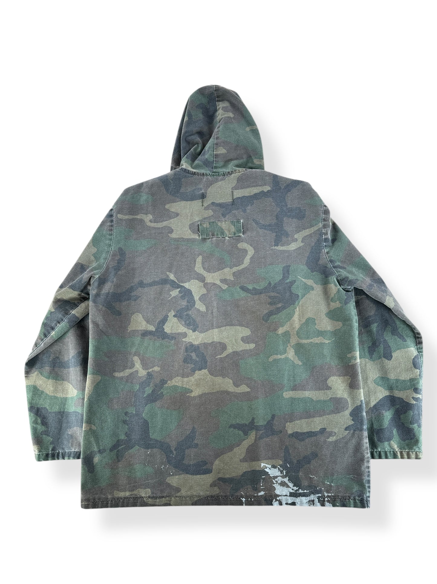 Back of Vintage Woodland Camo Smock SZ M