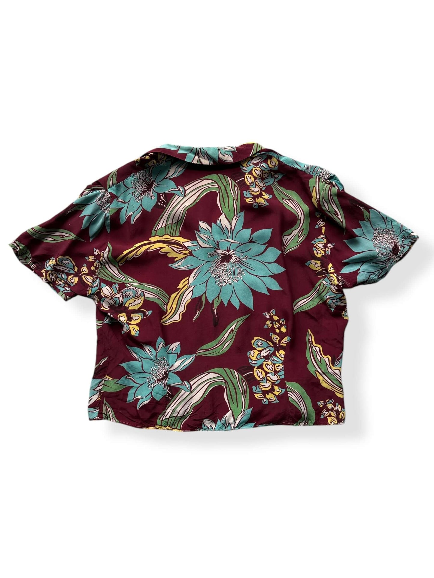 Back of Vintage Ladies Fixer Floral Aloha SZ M