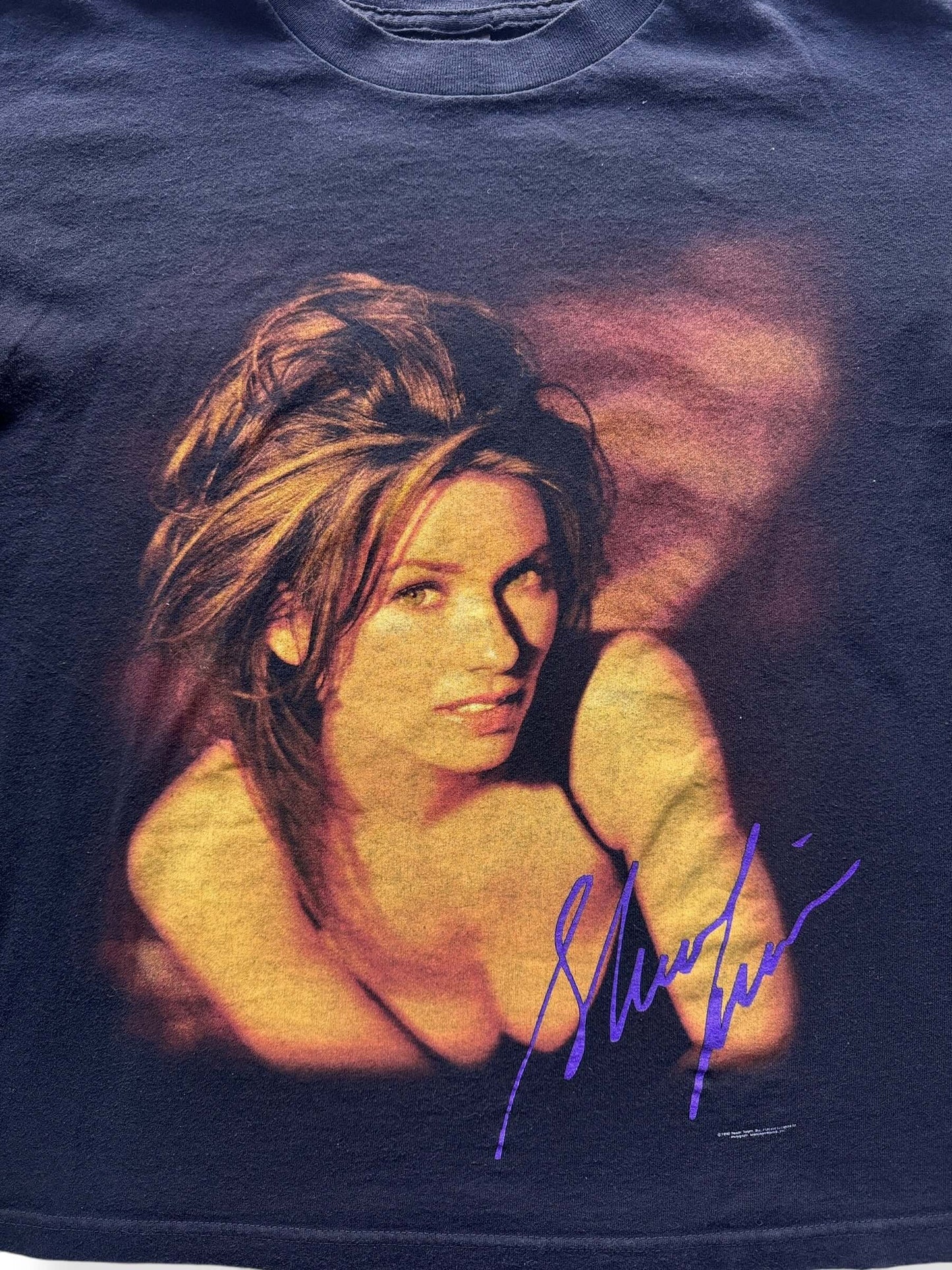 Front Graphic of Vintage Shania Twain Polygram Tee SZ L