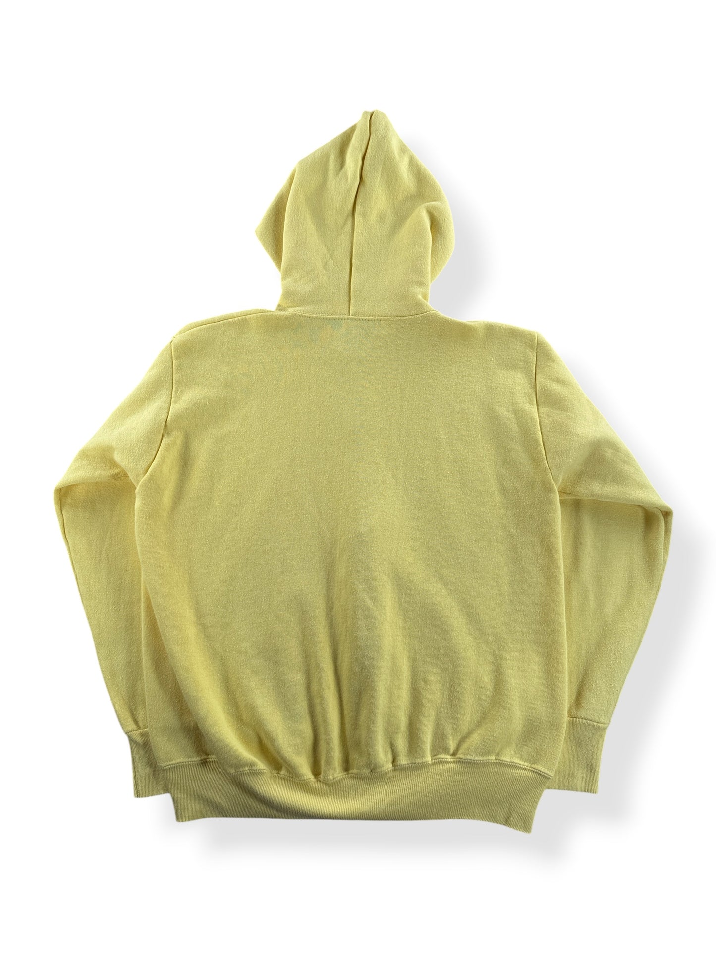 Vintage Blank Yellow Zip Up Hoodie SZ M