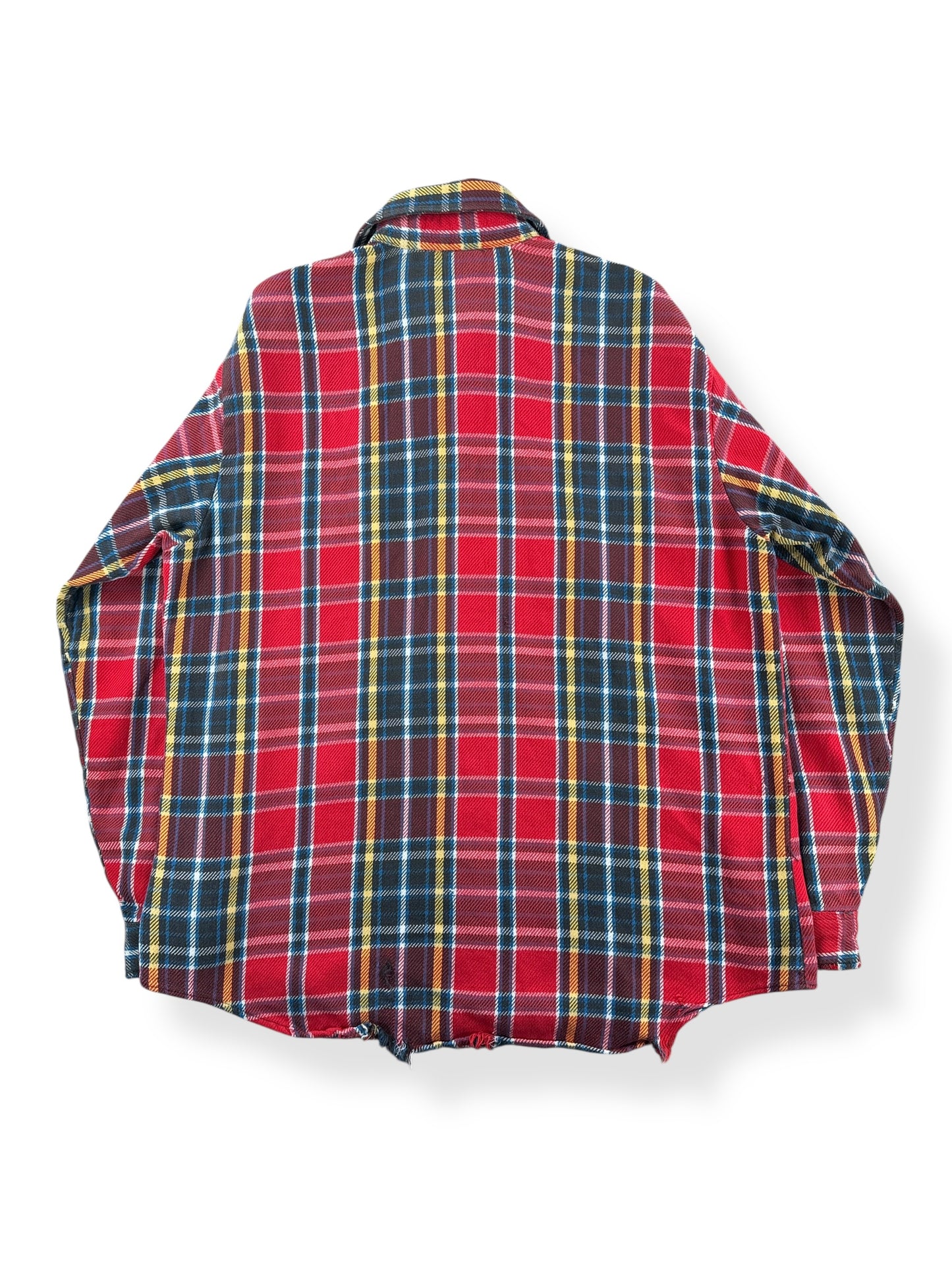 Back of Vintage Big Mac Red Plaid Cotton Flannel SZ L