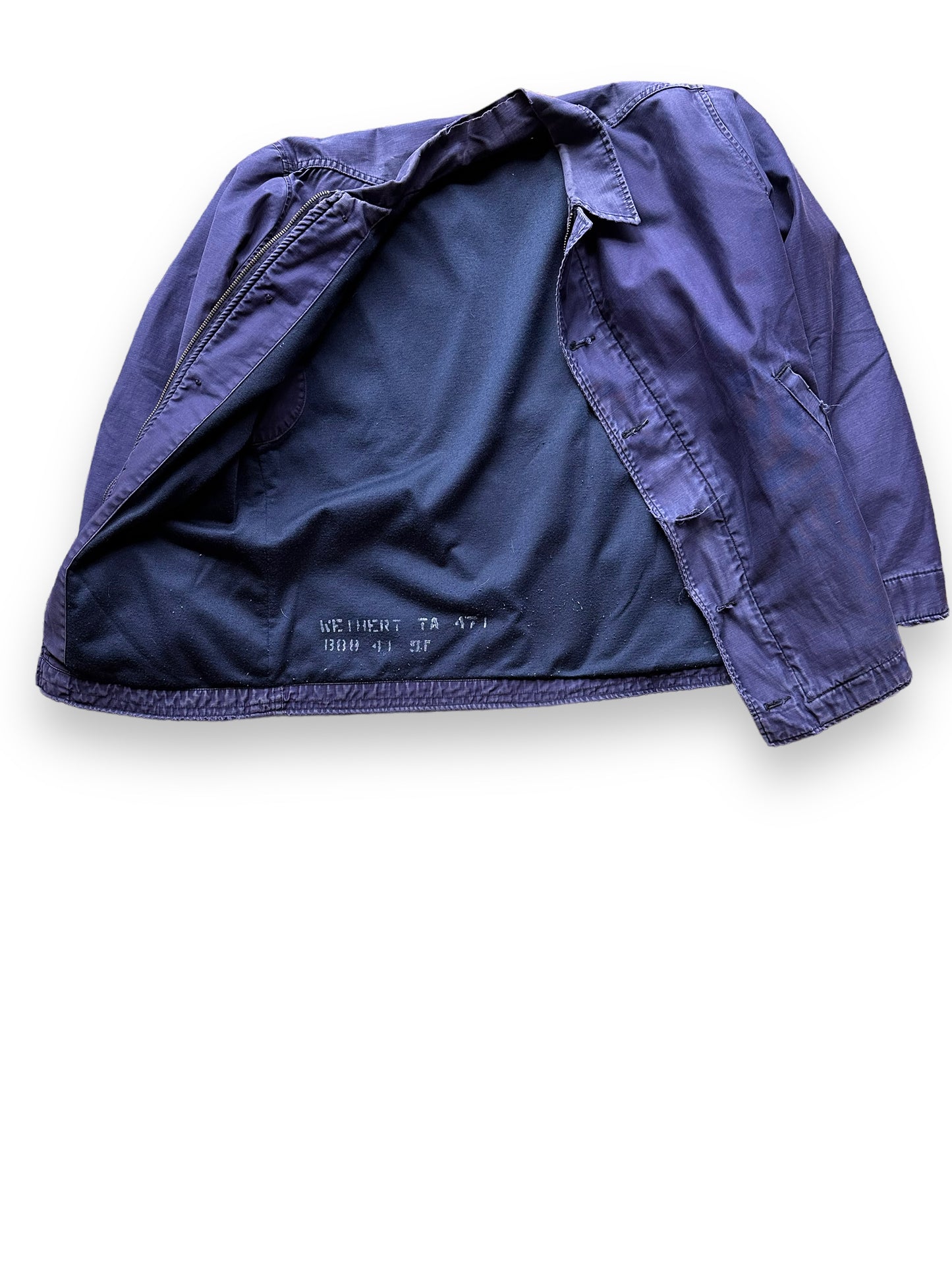 Internal View of Vintage 1968 N-4 Utility Deck Jacket SZ 38 | Vietnam Deck Jacket Seattle | Barn Owl Vintage Seattle