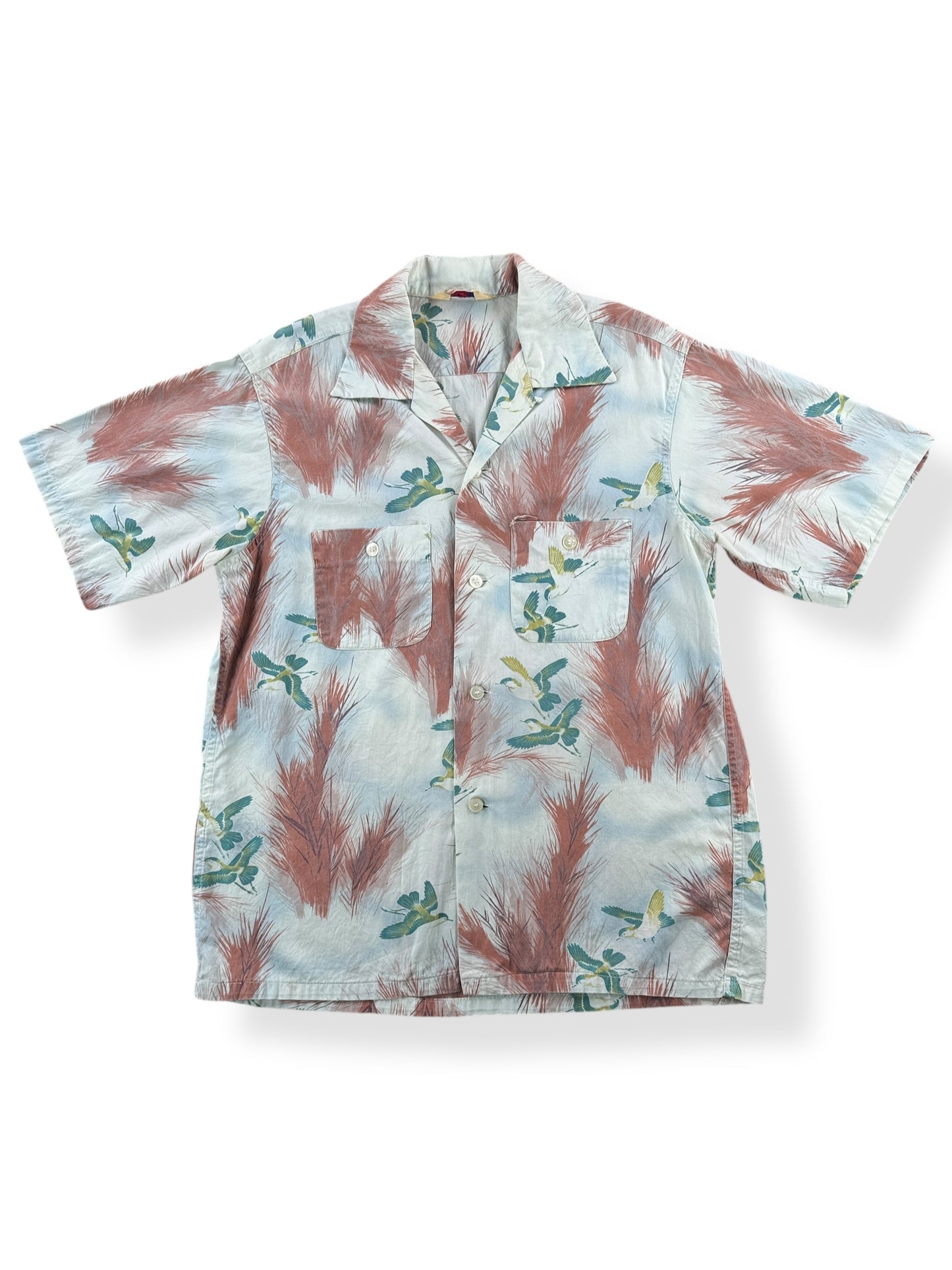 Front of Vintage National Shirt Company Cotton Aloha Shirt SZ M