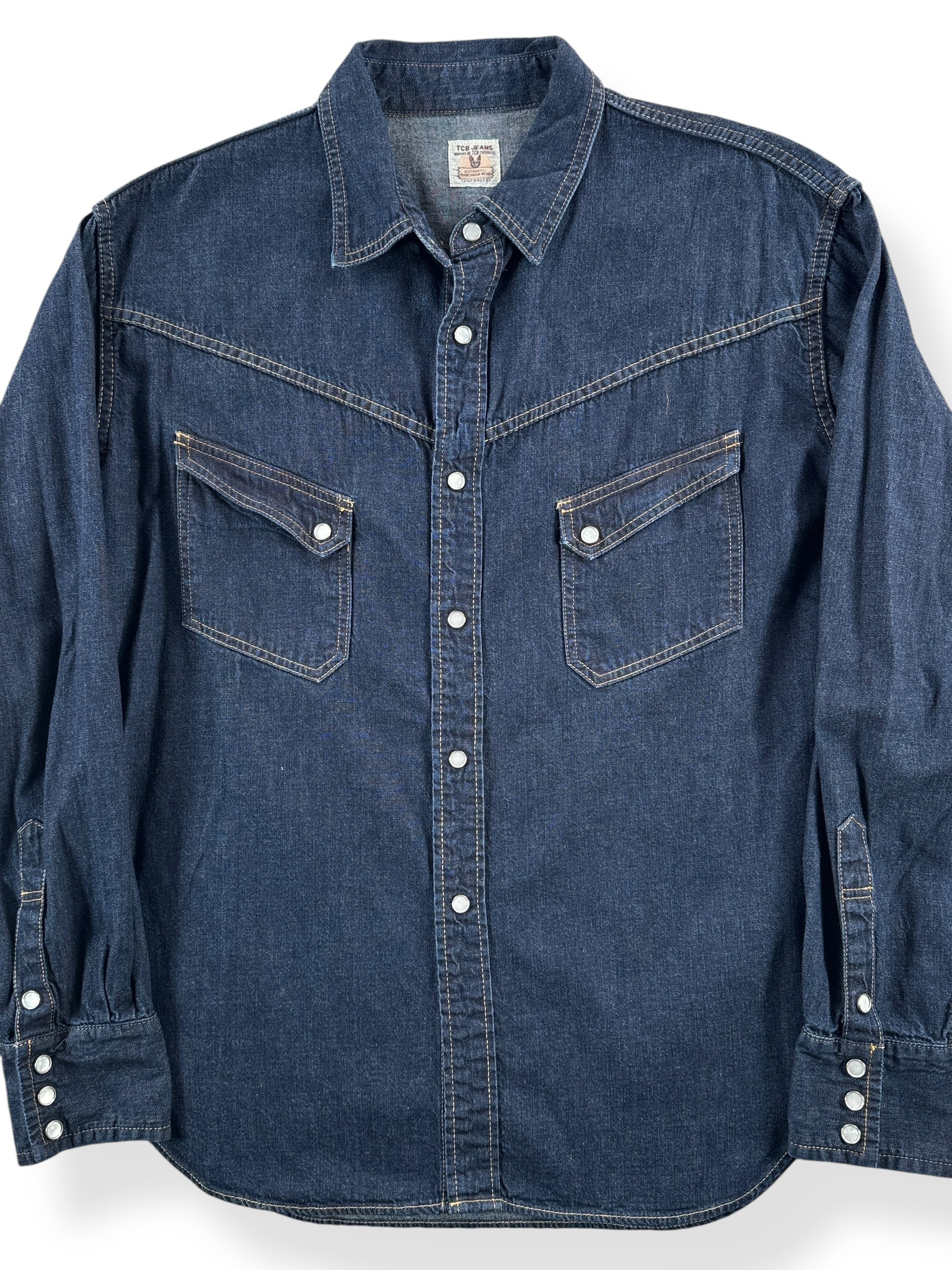 Front Close Up of Modern TCB Jeans Ranchman Shirt SZ L