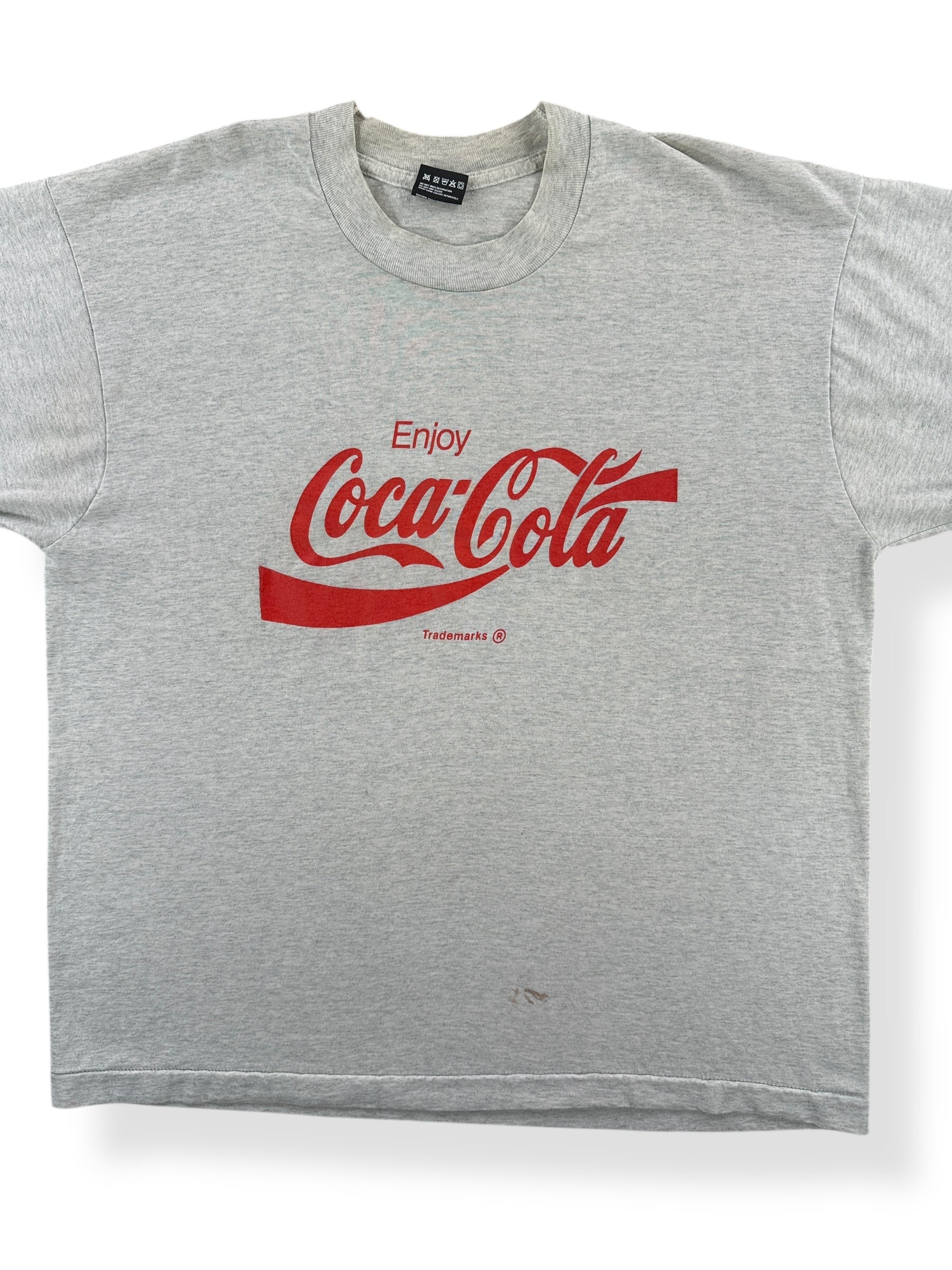 Front Close Up of Vintage Coca-Cola Boxy Tee SZ XL
