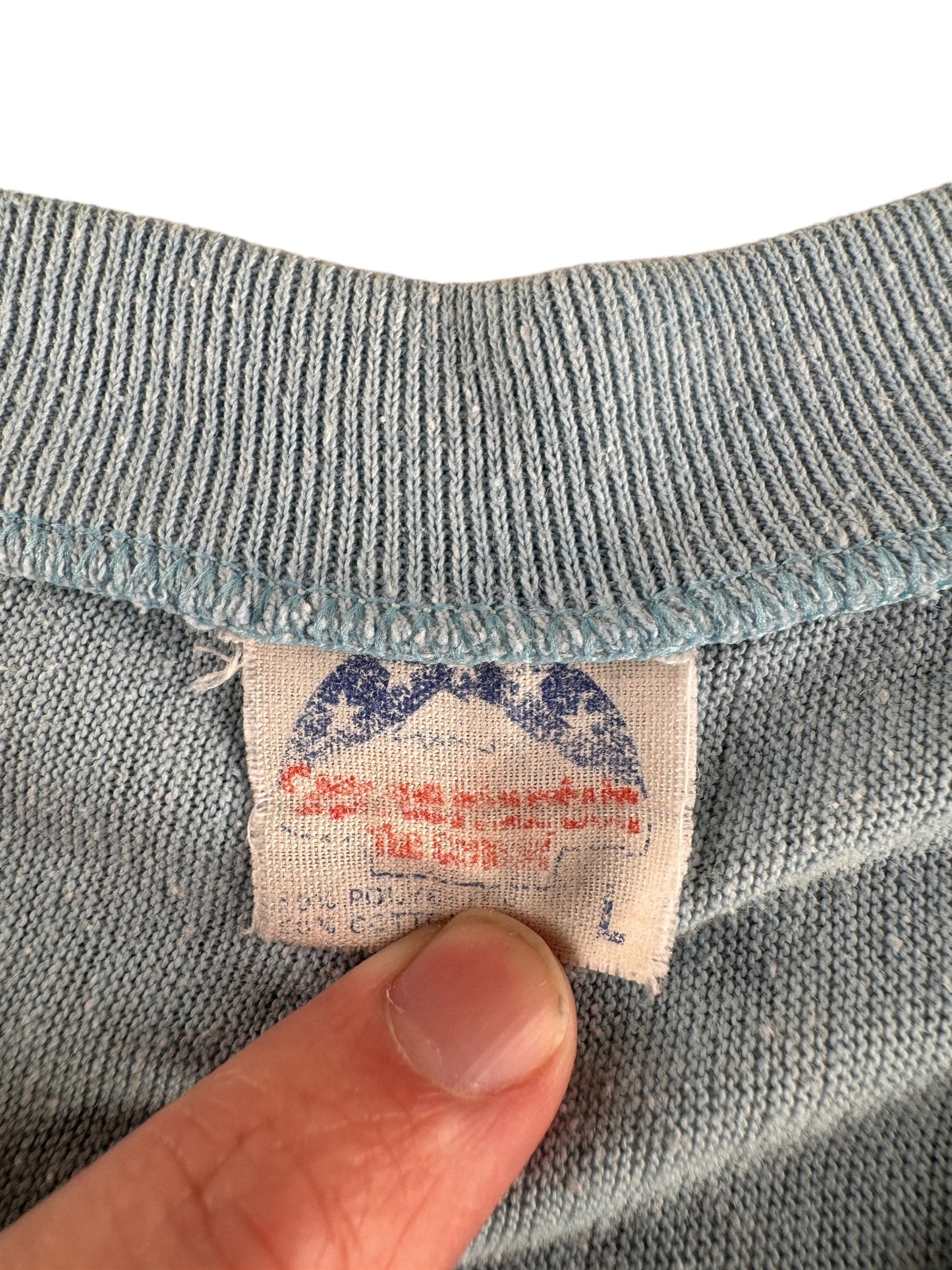 Tag on Vintage Robin's Egg Blue "12" Football Jersey SZ M