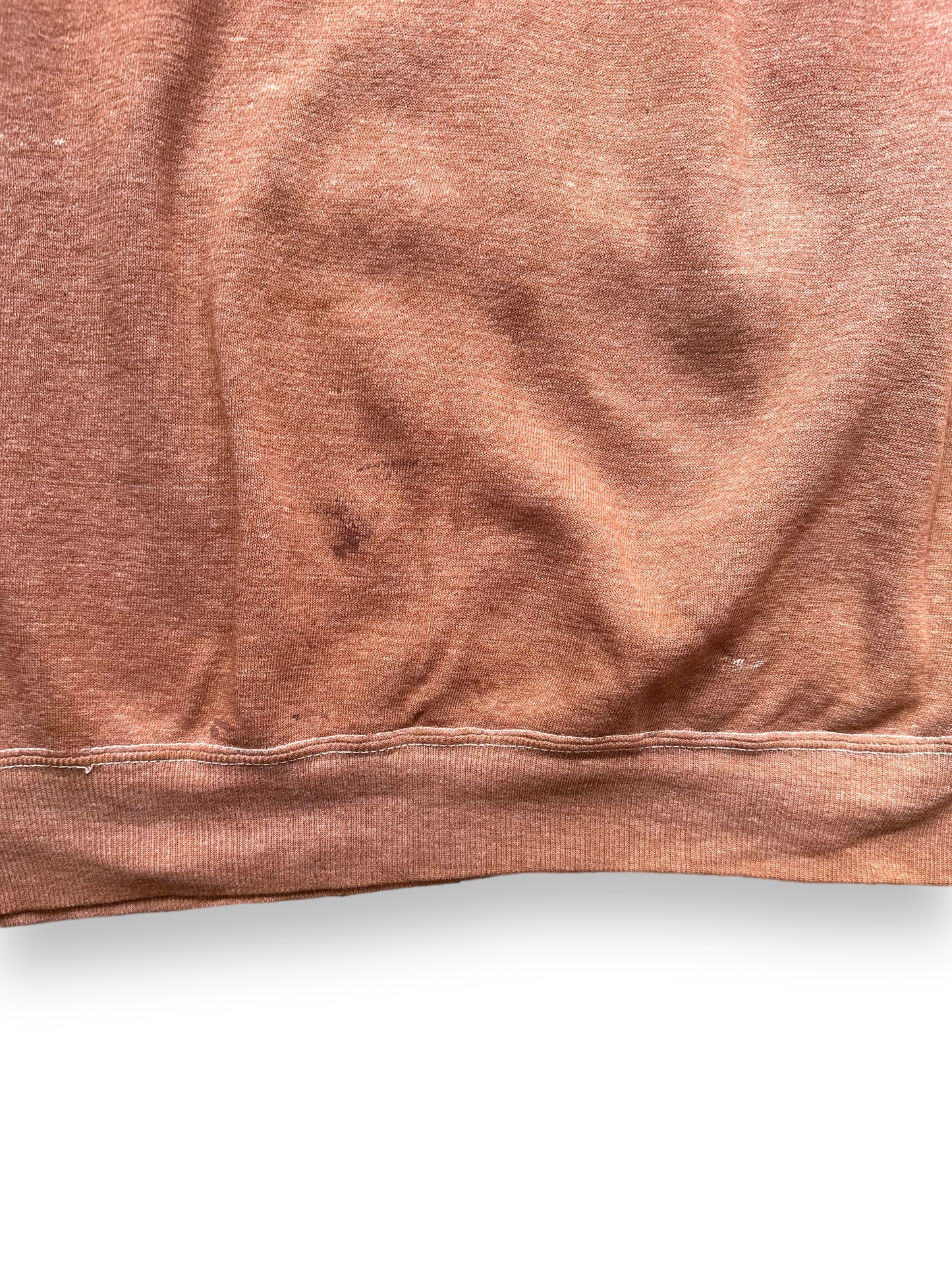 Minor Staining on Front of Vintage Brown Short Sleeve Crewneck Sweatshirt SZ M | Barn Owl Vintage Clothing | Seattle Vintage Sweatshirts