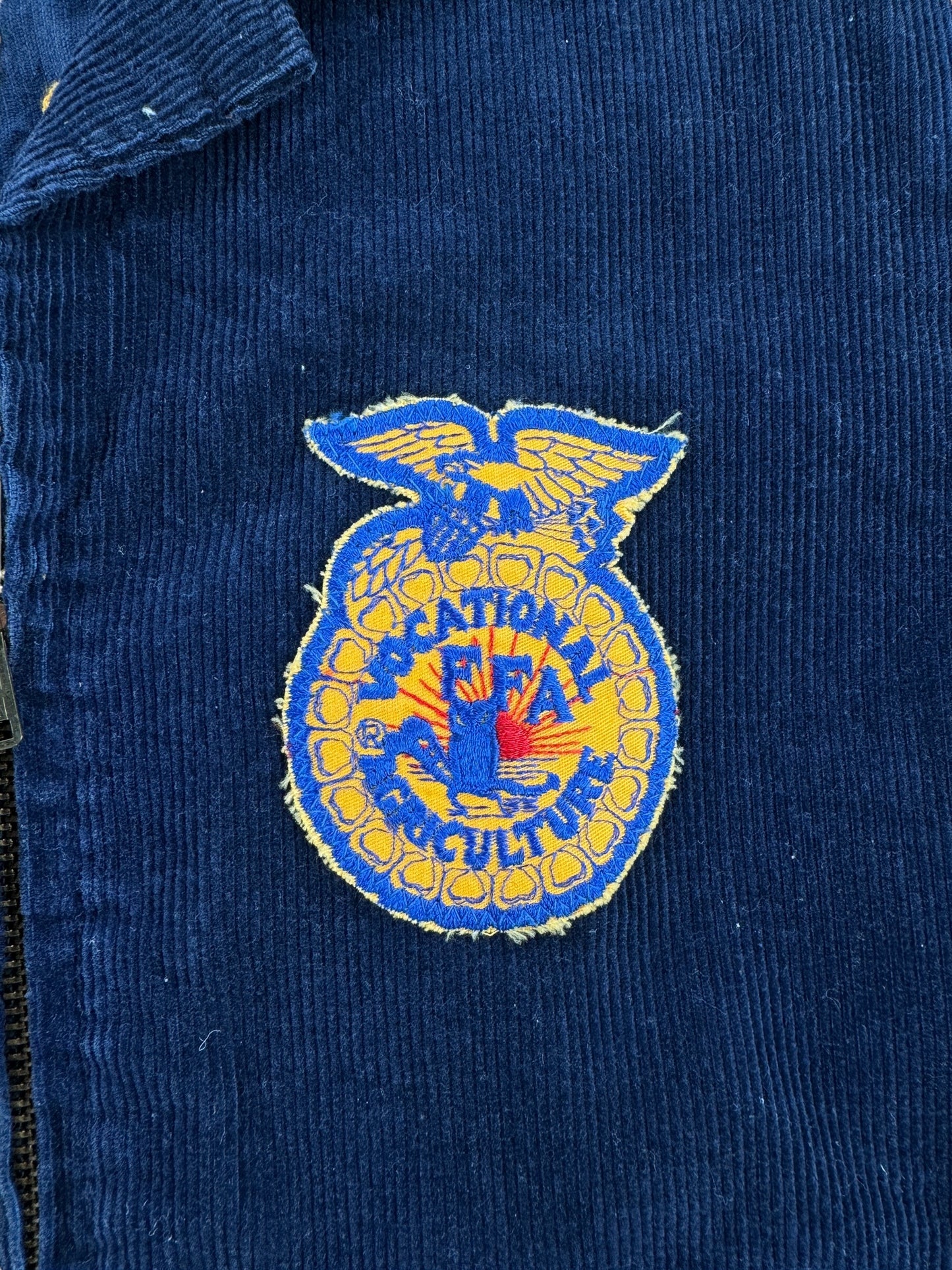 Patch on Vintage Elkhart Lake Wisconsin FFA Jacket SZ 38