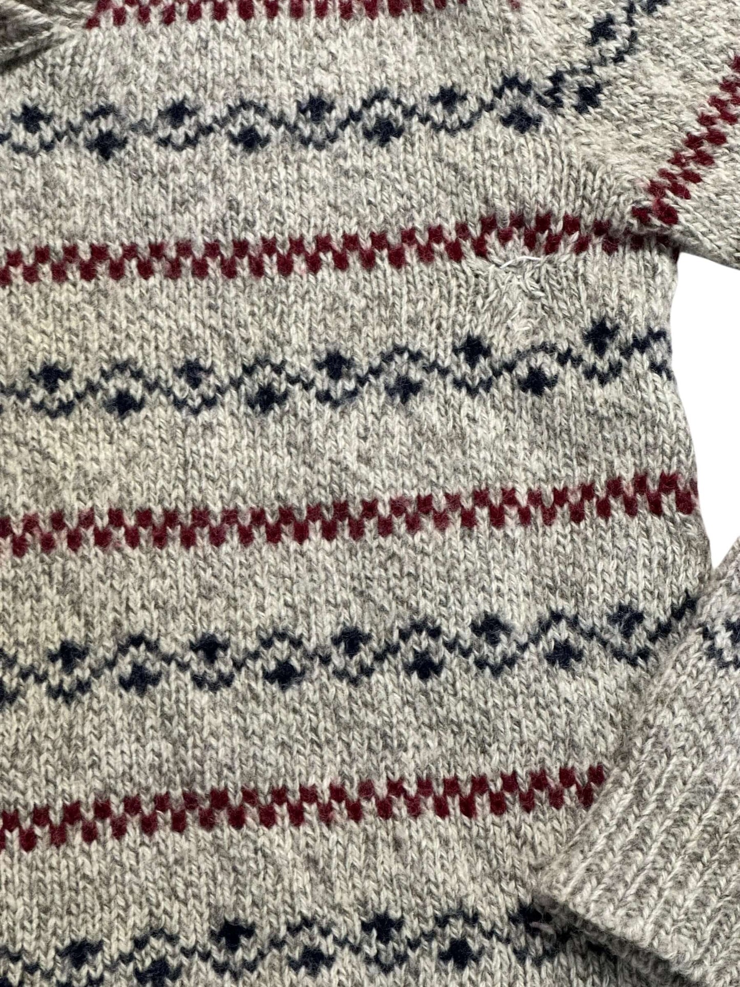Mended spot of 1980s Collared Preppy Sweater M
