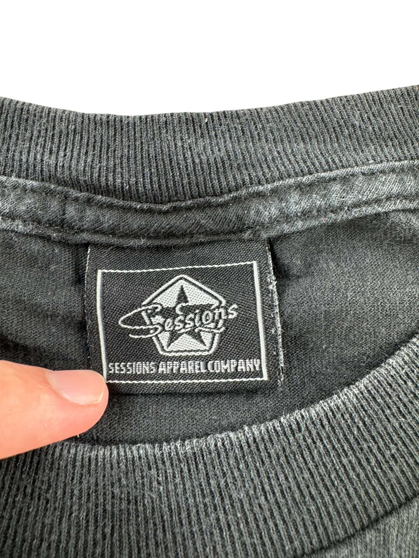 Tag on Sessions Clothing Co Tee SZ L