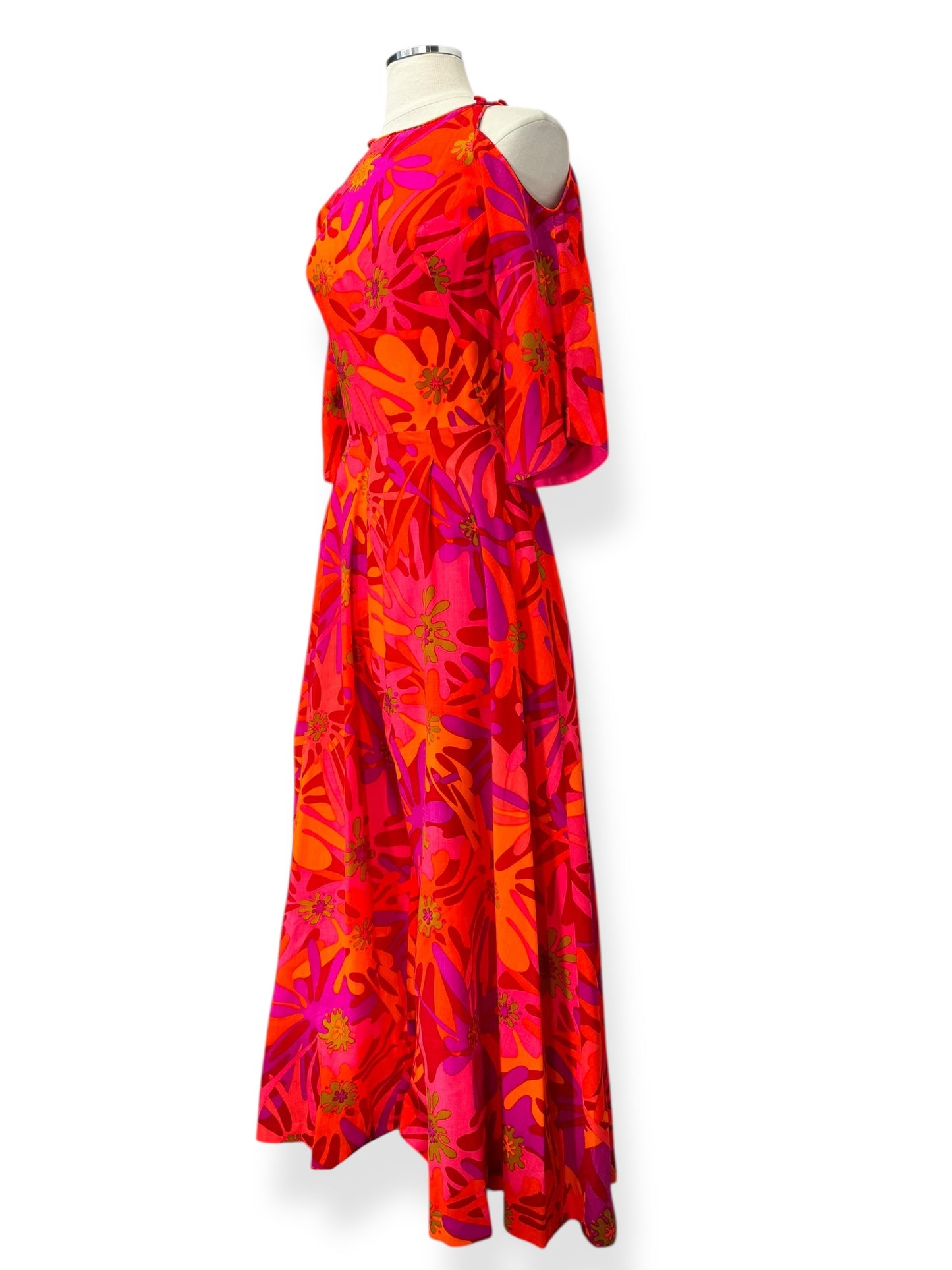 Side 1960s Waltah Clark's Aloha Palazzo Pantsuit S