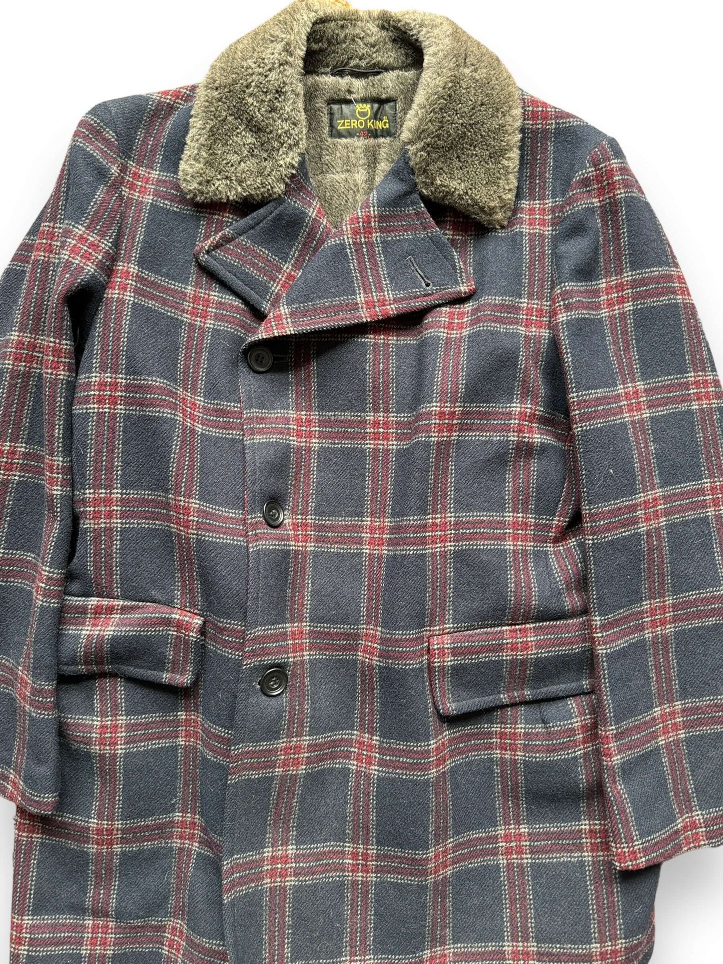 Front Detail on Vintage Zero King Wool Jacket SZ 42