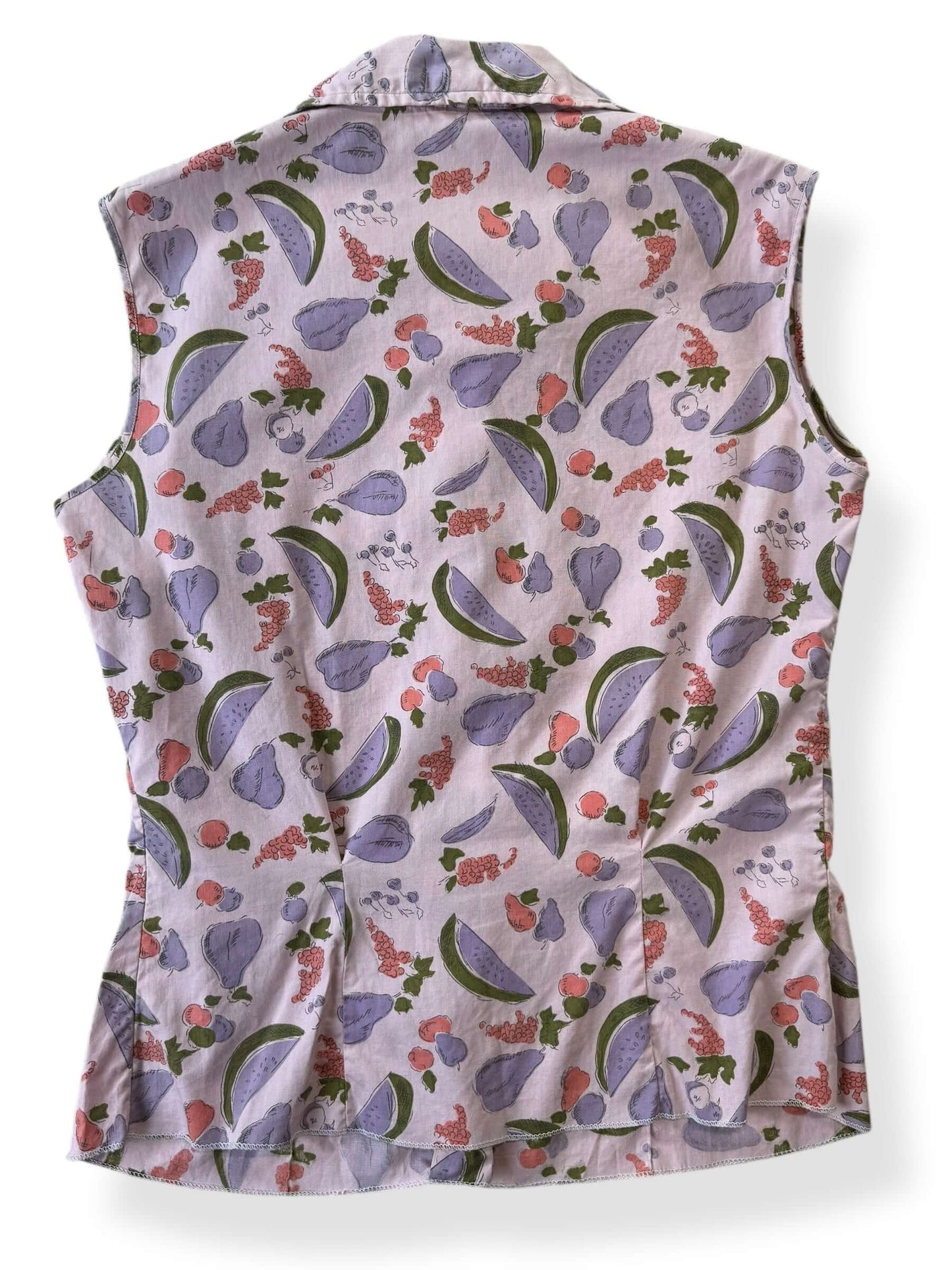 Back view of 1950s Bobby Lou Fruit Top M