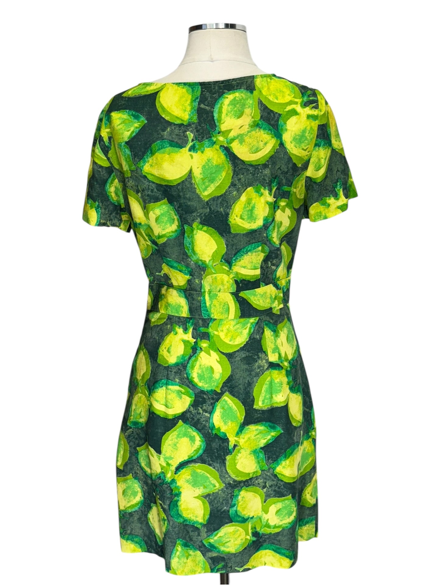 Back view 1960s Lemon Dress M