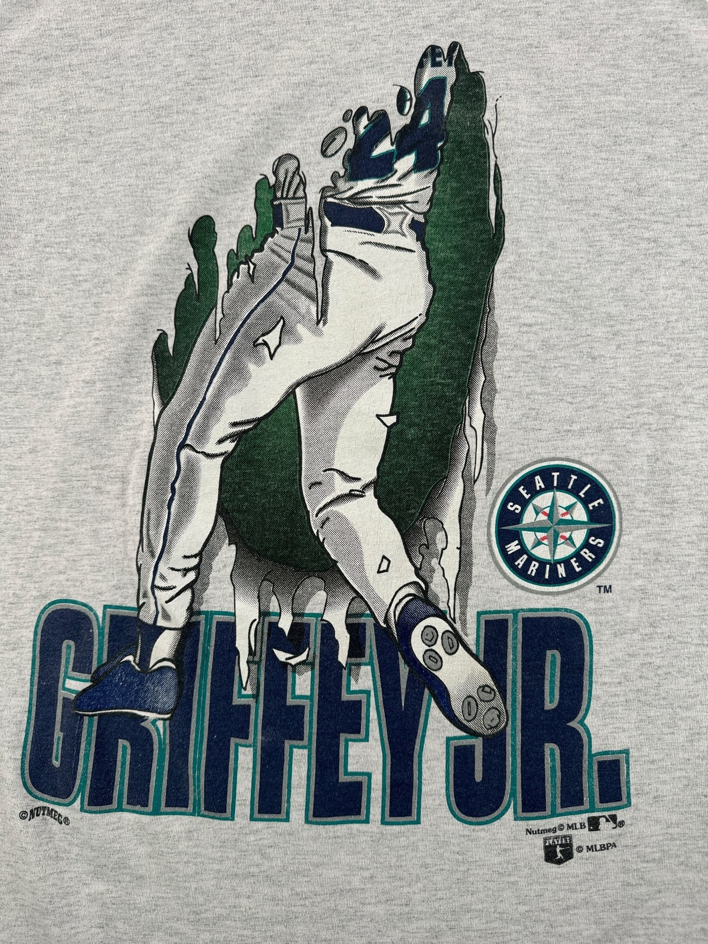 Back Graphic of Vintage Nutmeg Ken Griffey Jr 2-Sided Tee SZ M