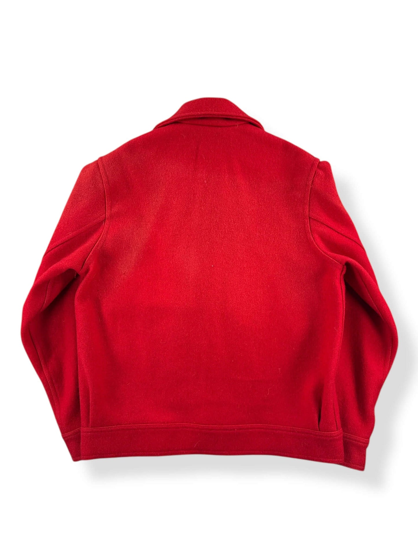 Back of Vintage Filson Scarlet Mackinaw Work Jacket SZ 40