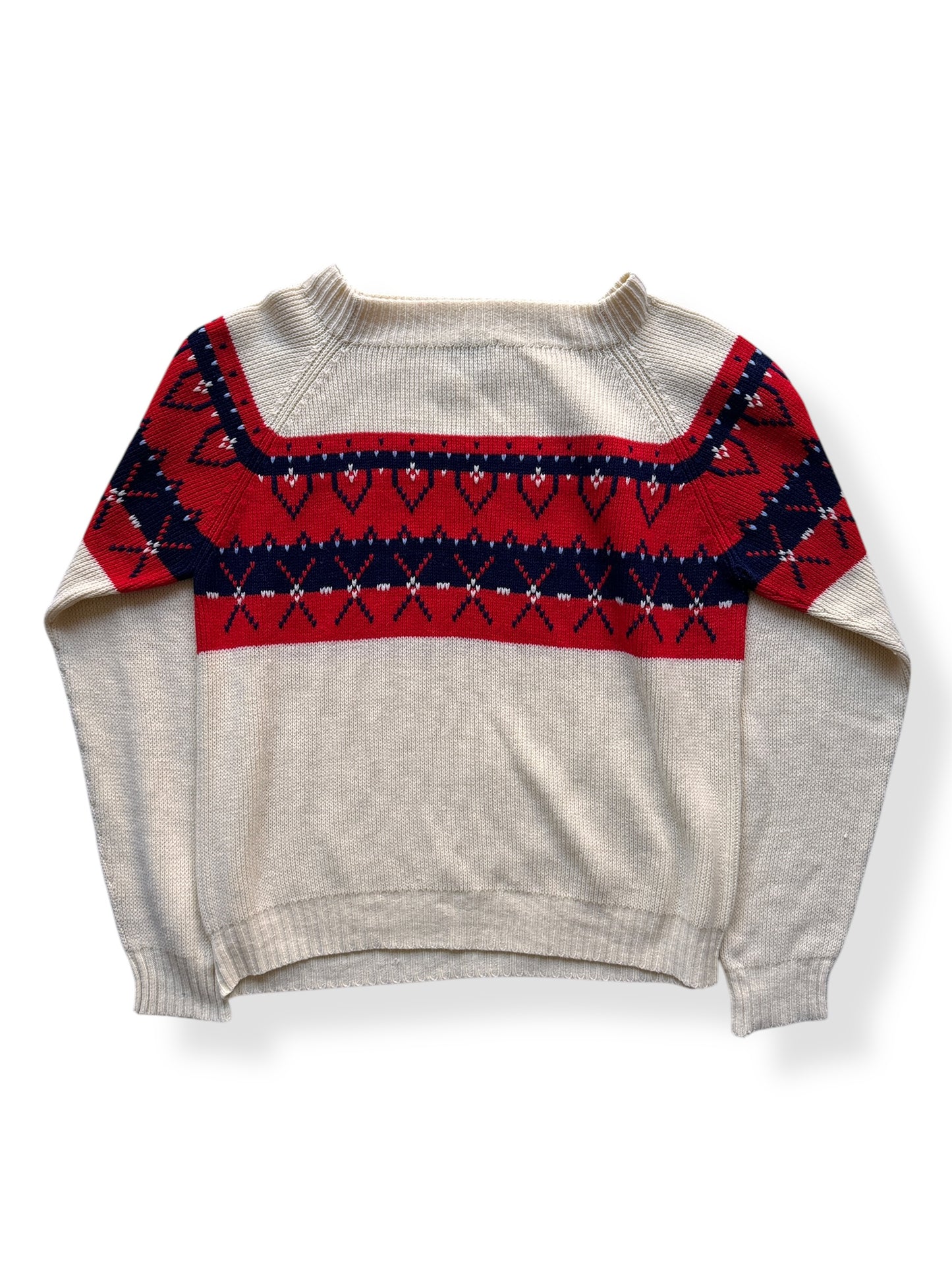 Back of Vintage Penney's Acrylic Ski Sweater SZ M