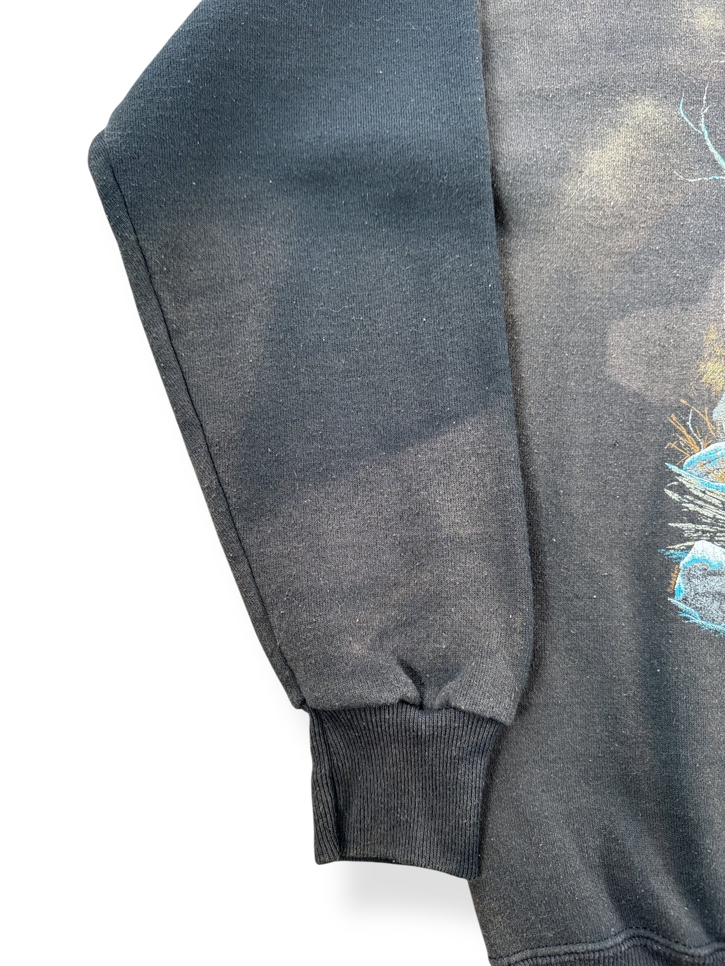 Fading on Vintage Faded Wolf Crewneck SZ L