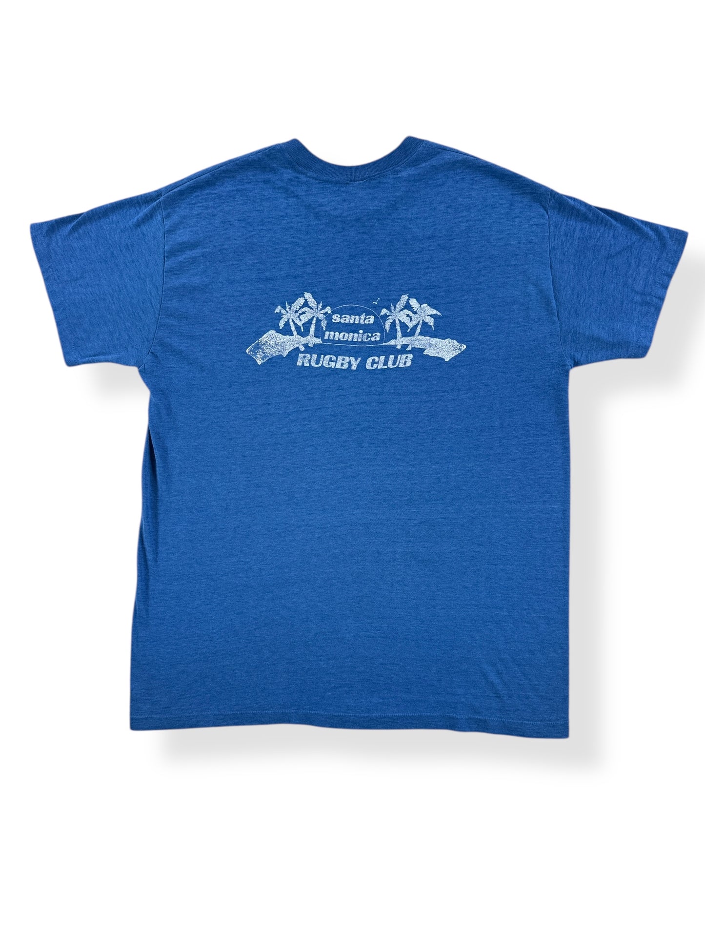 Back of Vintage Santa Monica Rugby Club Tee SZ L