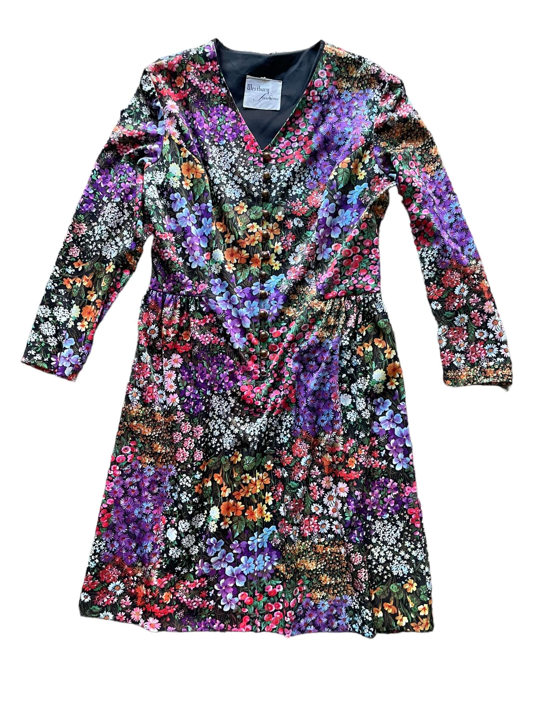 vintage dresses 1960s Vintage 1960s Westbury Fashions Floral Dress SZ L