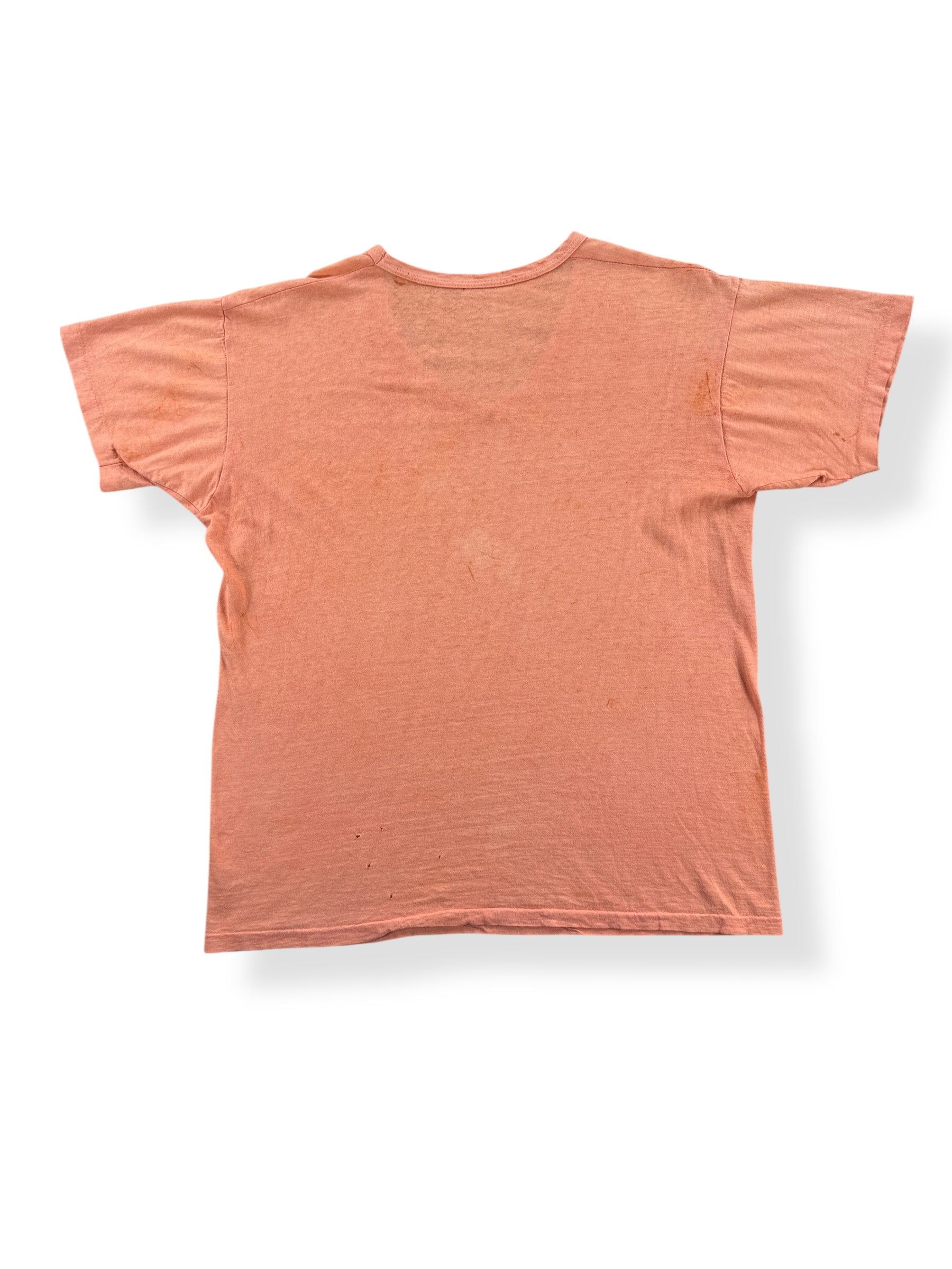 Back of Vintage Creamsicle Orange V Neck Tee SZ M