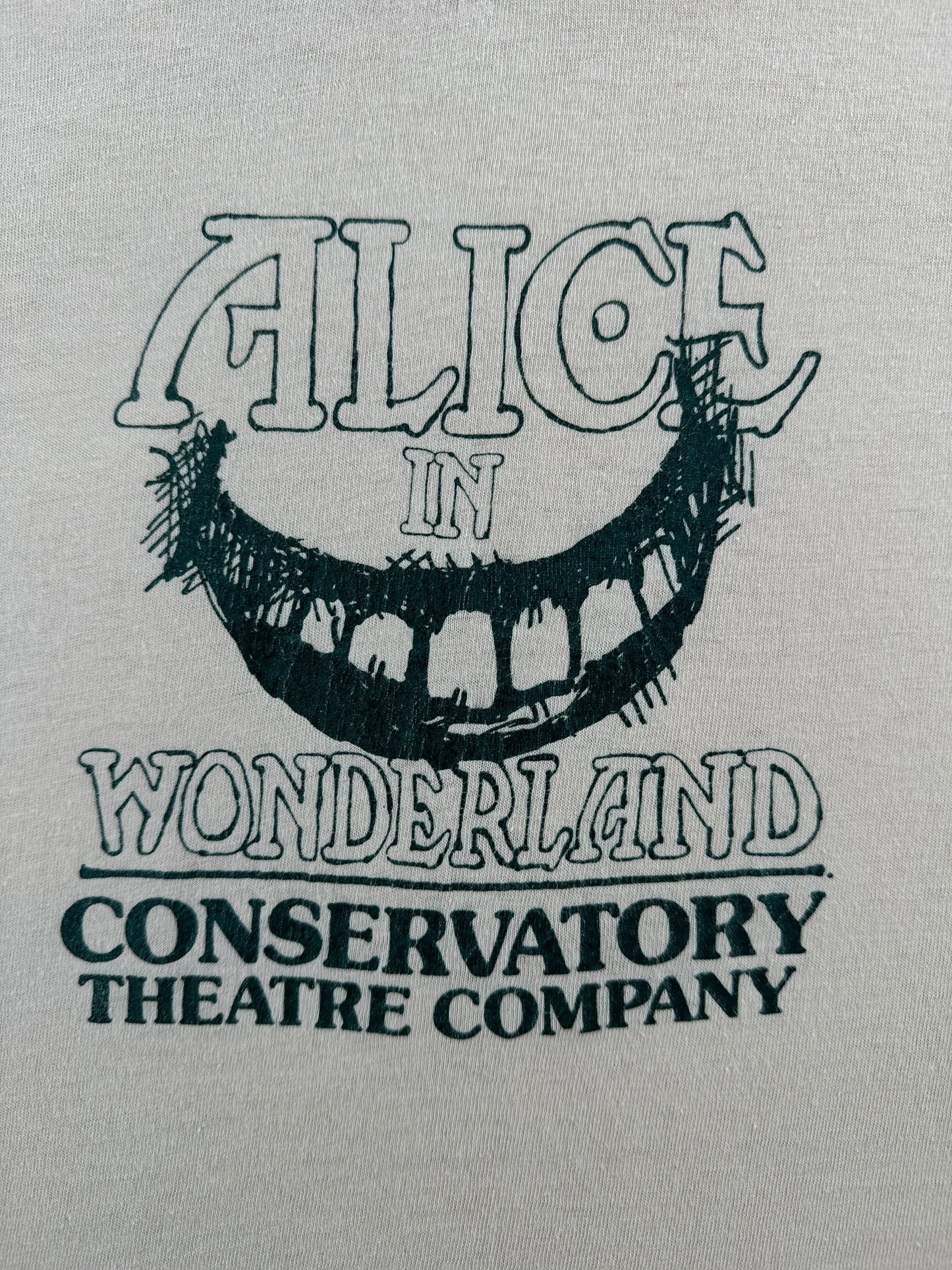 Graphic on Vintage Alice in Wonderland Theater Tee SZ S