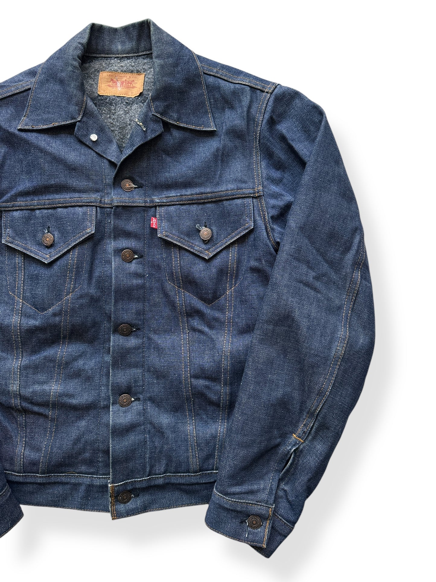 Front Left of Vintage NWOT Troy Blanket Lined Levis Type III Trucker SZ 36