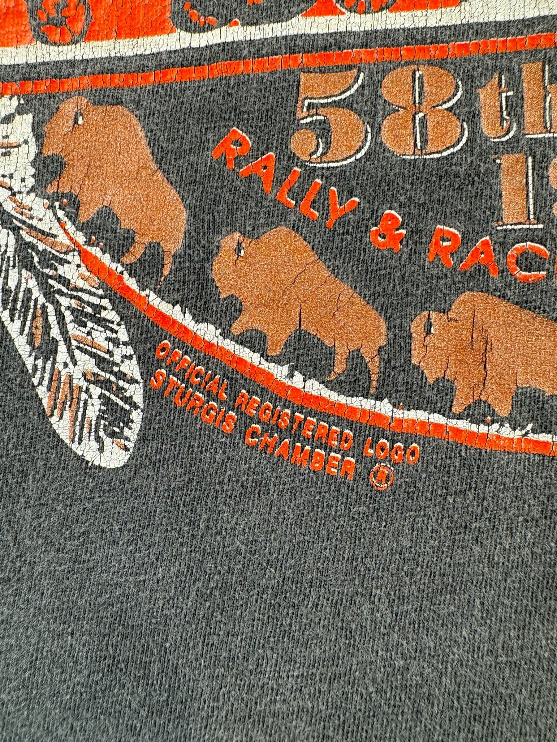 Trademark on Vintage 90s Sturgis Tee SZ L