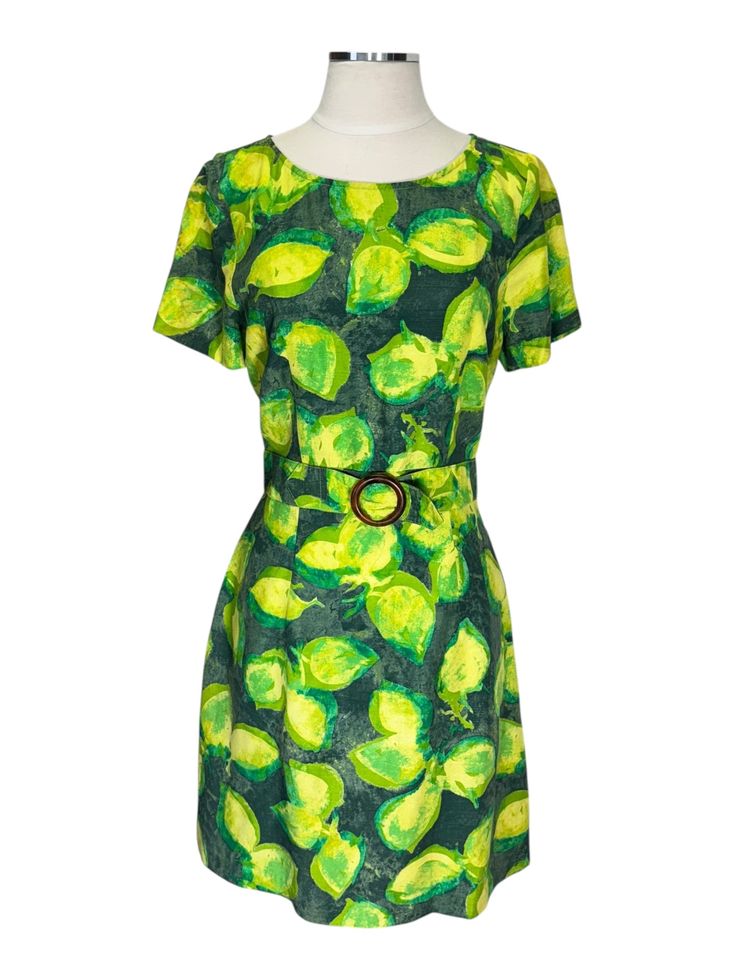 Front view 1960s Lemon Dress M