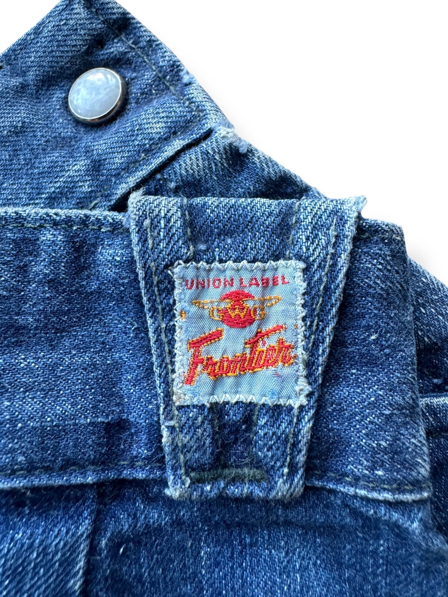 Label on Vintage GWG Canadian Frontier Side Zip Jeans W25