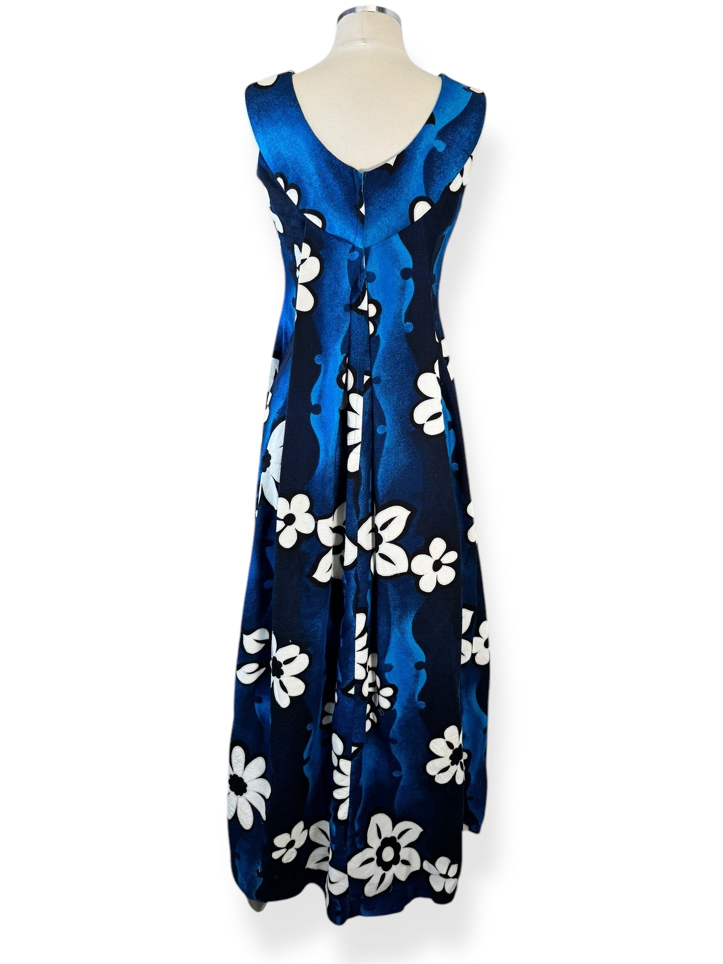 Back view of 1960s Surfside Sportswear Aloha Dress S-M