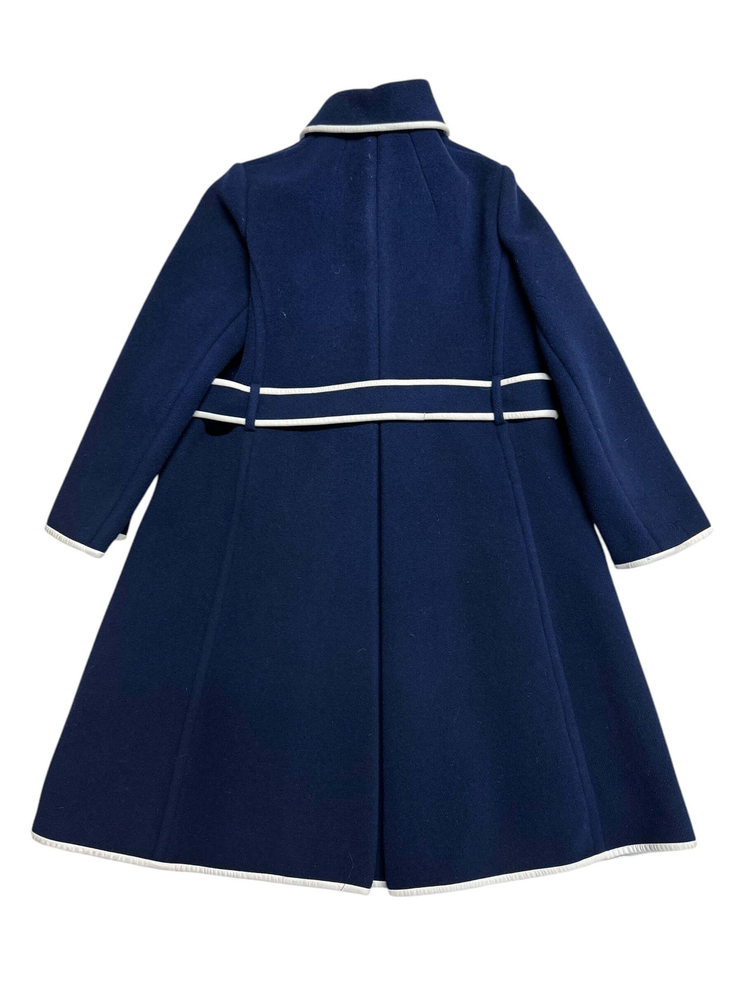 Back view of 1960s Dia Diodato Wool Navy Blue Coat M