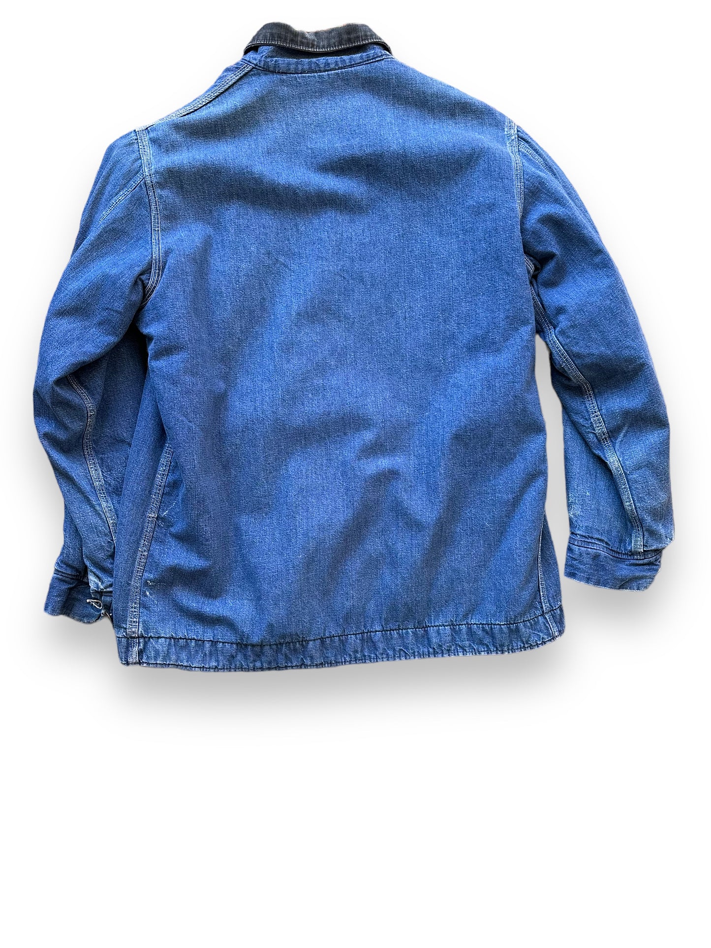 Rear View of Vintage Sears Blanket Lined Denim Chore Coat SZ XL | Vintage Denim Chore Coat | Barn Owl Vintage Seattle