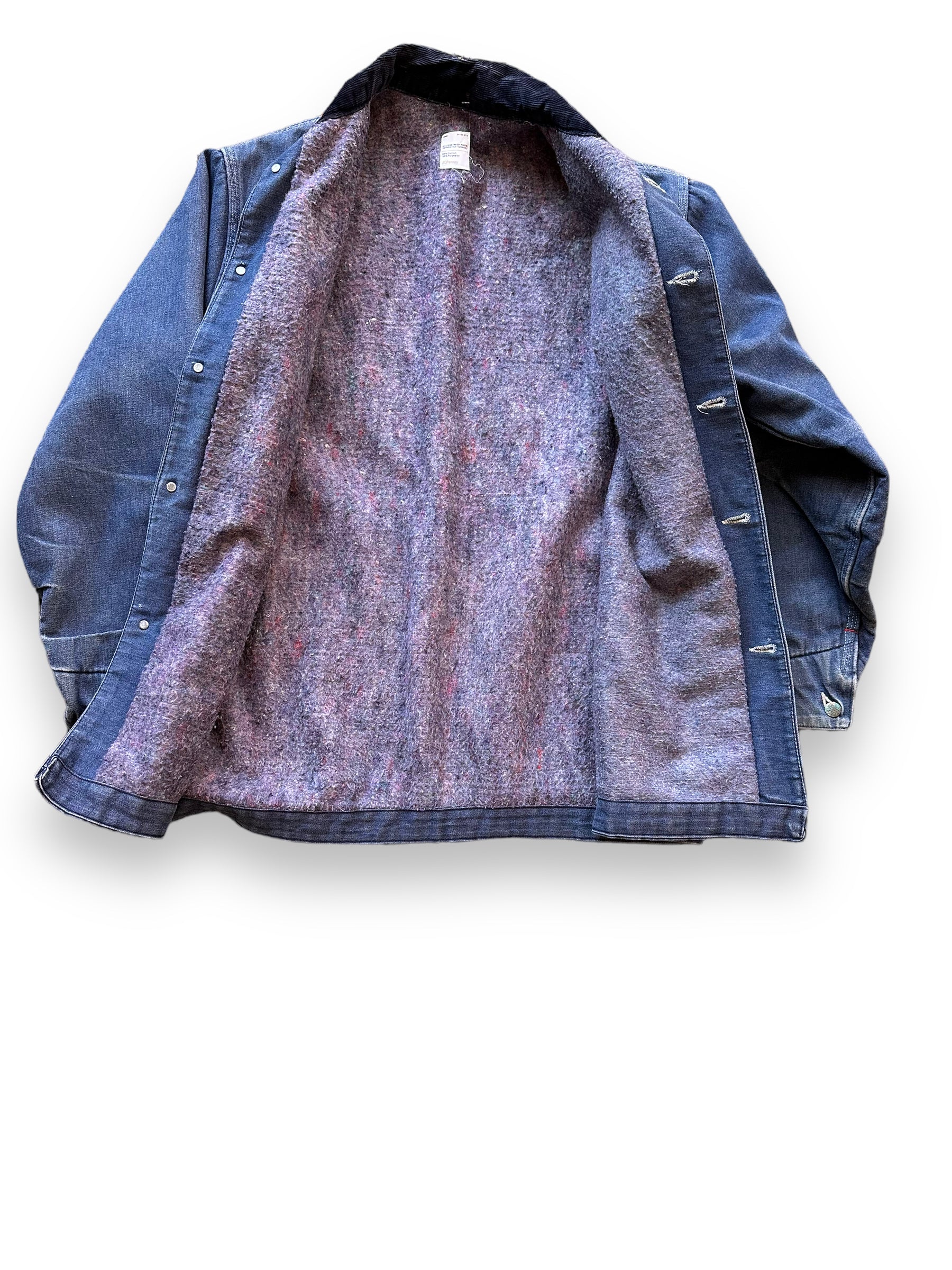 Blanket Lining View of Vintage Big Mac Blanket Lined Denim Chore Coat SZ XL | Vintage Denim Chore Coat | Barn Owl Vintage Seattle