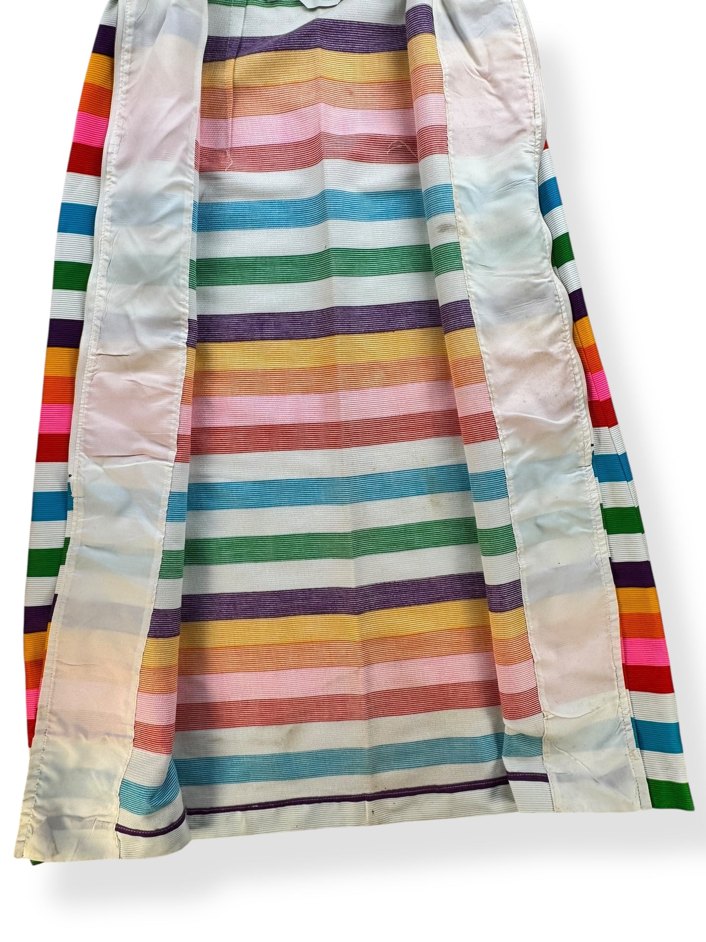 1970s Alex Coleman Rainbow Striped Skirt AS-IS L