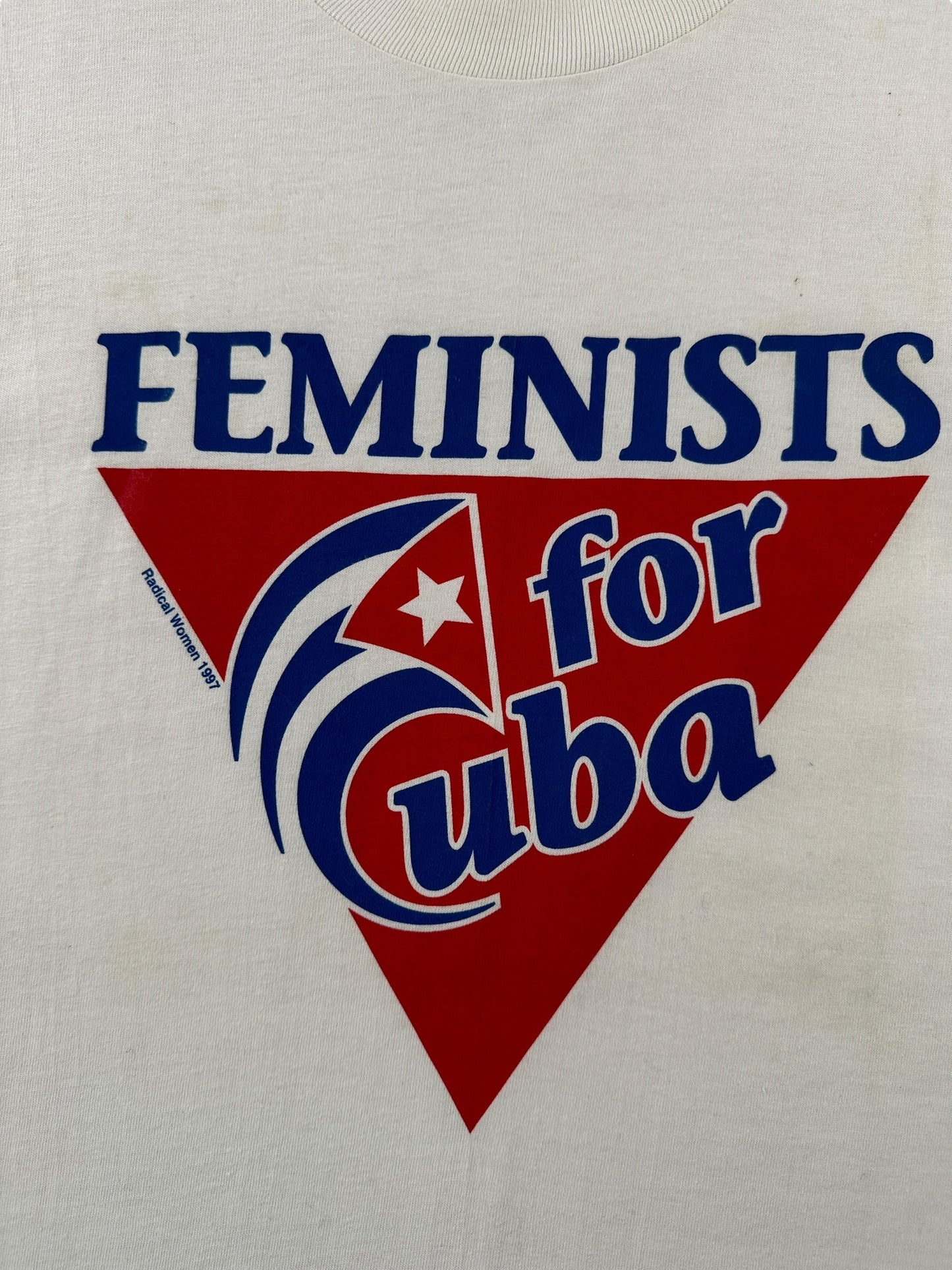 Graphic on Vintage Feminists for Cuba Tee SZ L