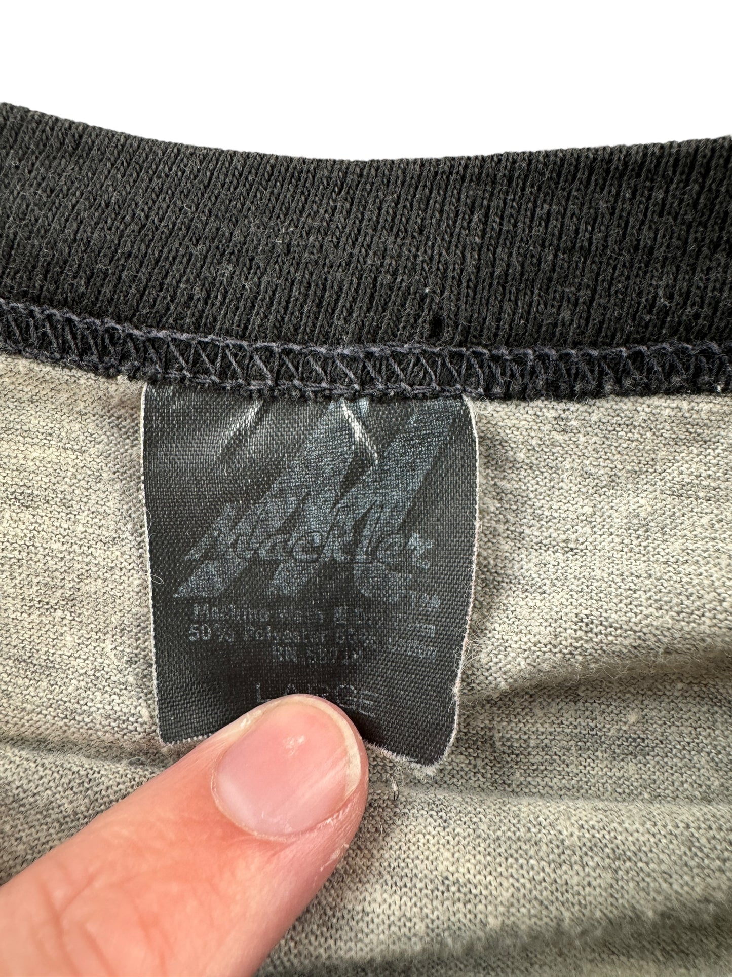 Tag on Vintage Billy Joel Behind The Nylon Curtain Raglan 1982 Tour Tee SZ M