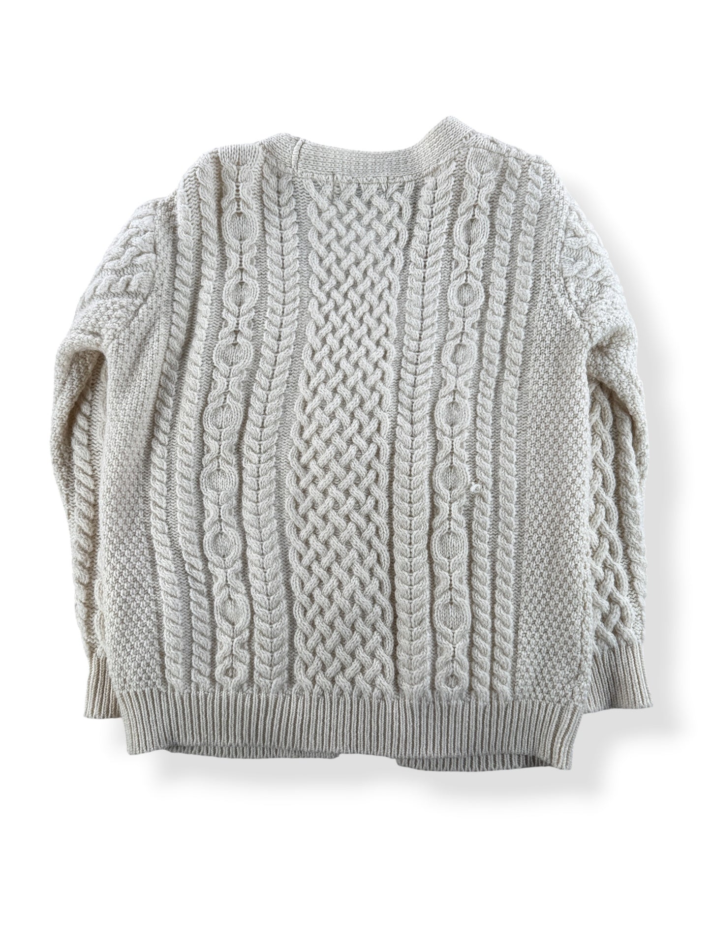Back of Vintage 90s Aran Cardigan SZ L (Fits M)