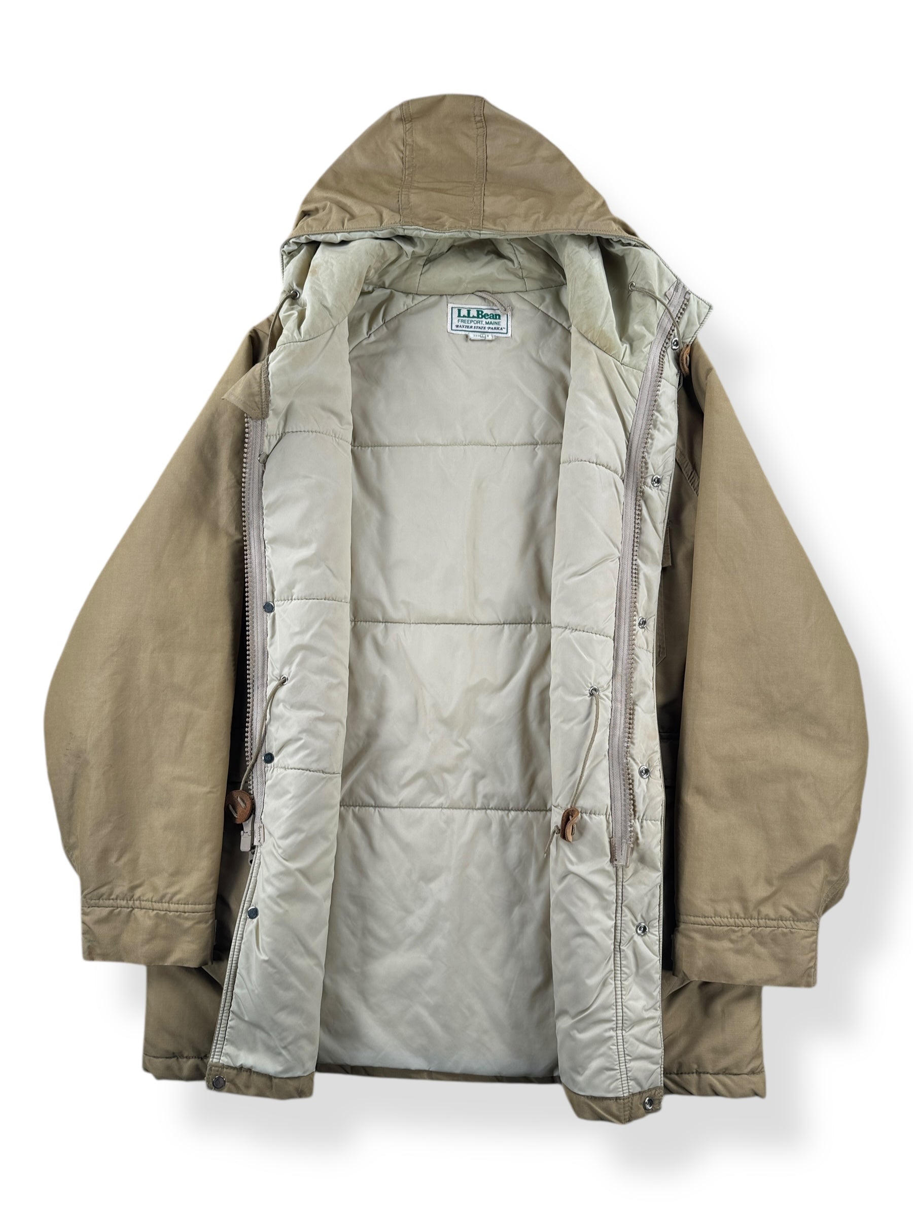 Inside of Vintage LL Bean Baxter State Parka w/ Patch SZ L